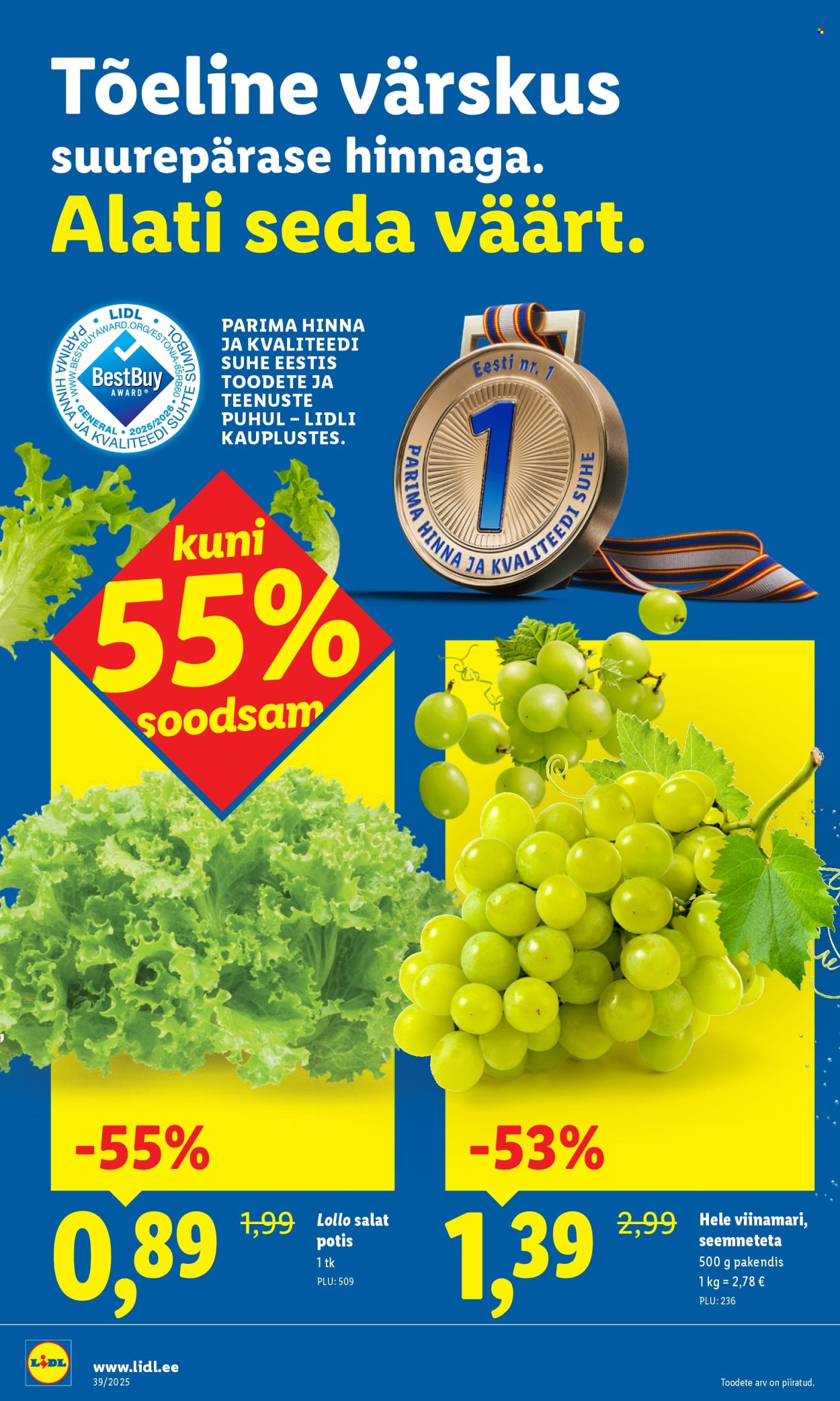 Lidl kliendileht - Kliendileht (22.09 - 28.09.2025)