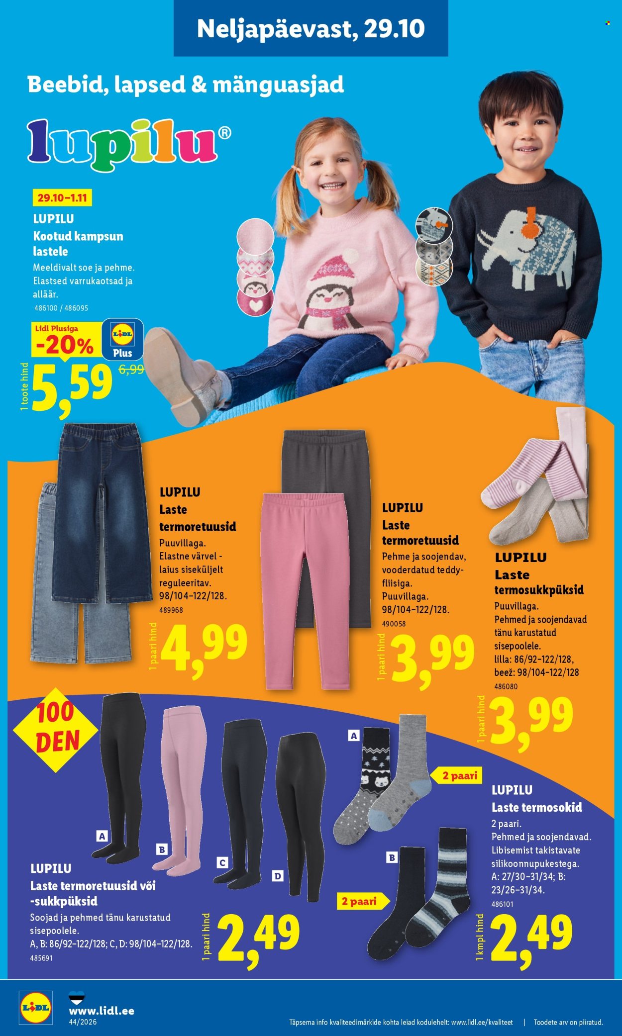 Lidl kliendileht (26.10 - 1.11.2026)