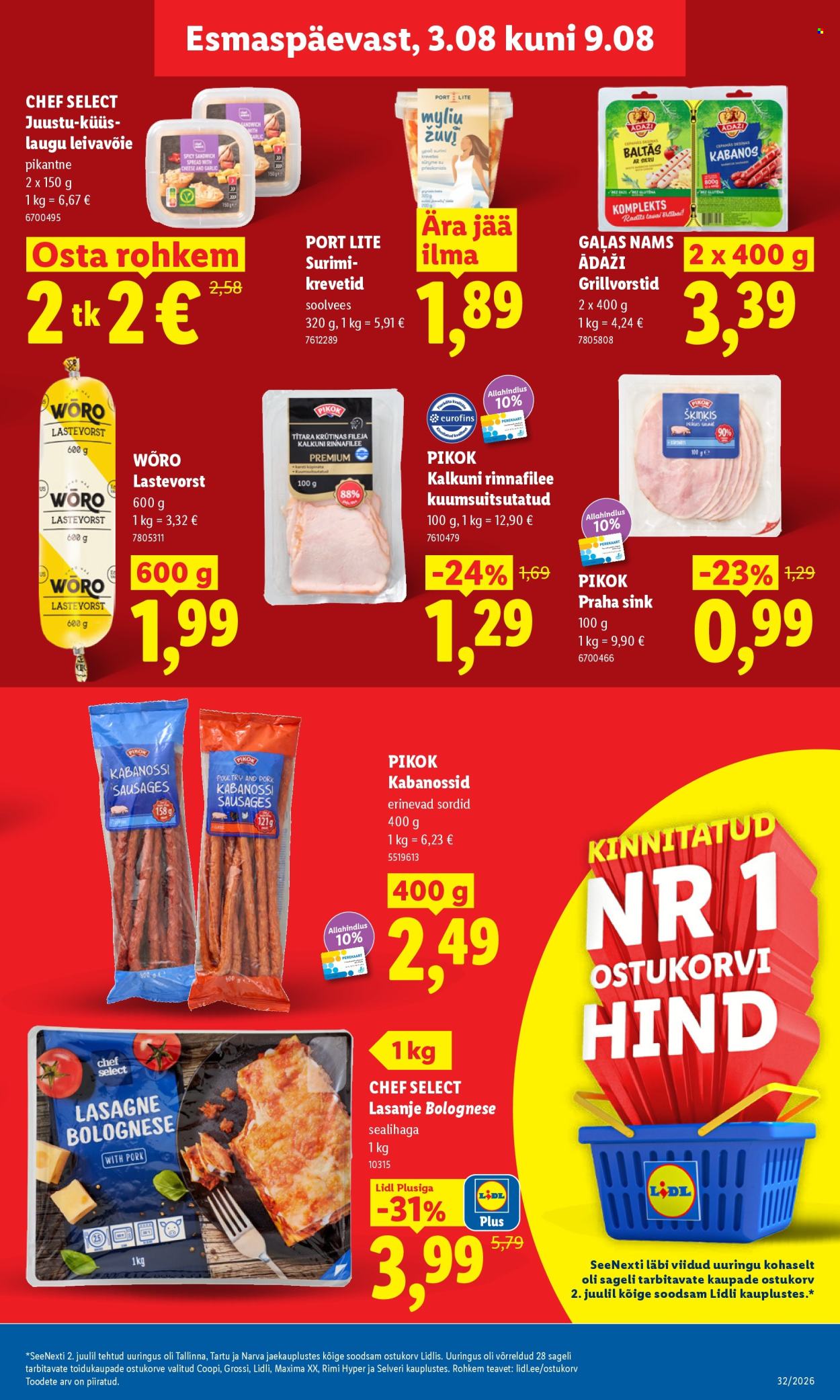 Lidl kliendileht (3.08 - 9.08.2026)