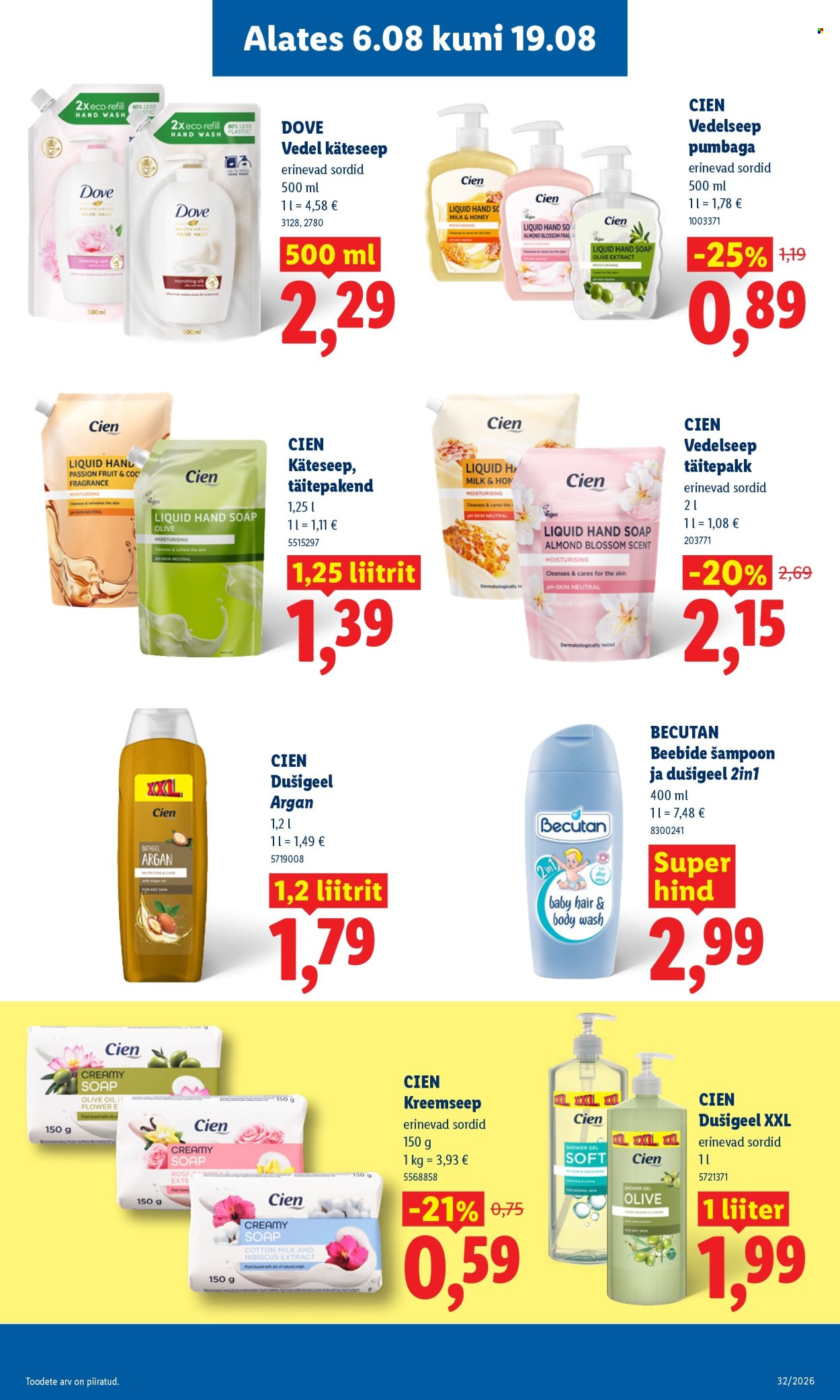 Lidl kliendileht (3.08 - 9.08.2026)