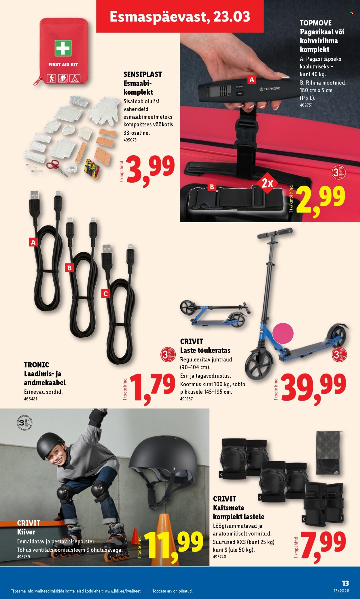 Lidl kliendileht - Tööstuskaupade pakkumised (23.03 - 29.03.2026)