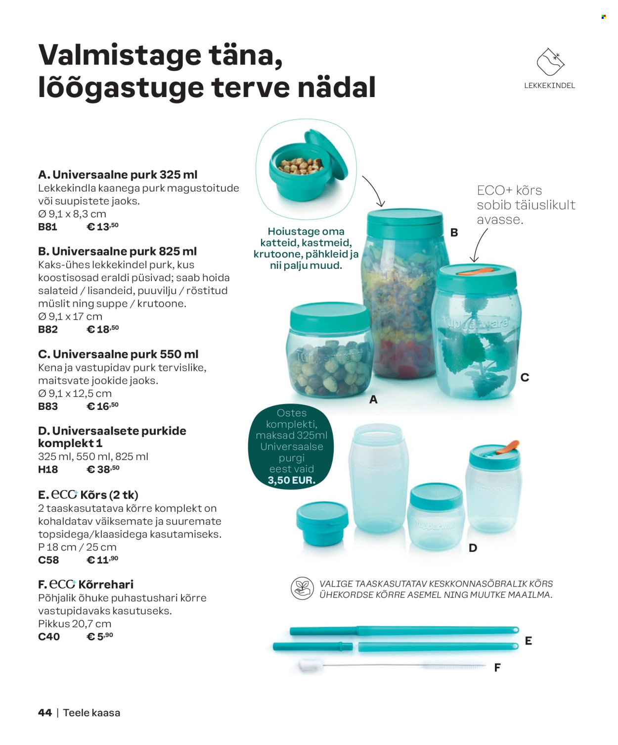 Tupperware kliendileht - KEVAD & SUVI 2024