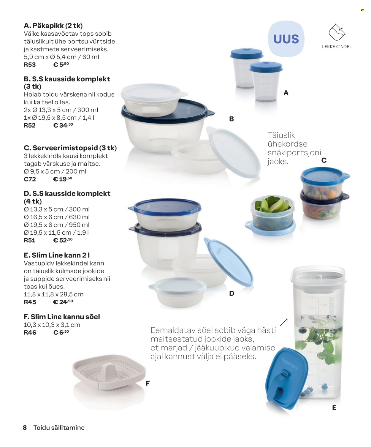 Tupperware kliendileht - KEVAD & SUVI 2024