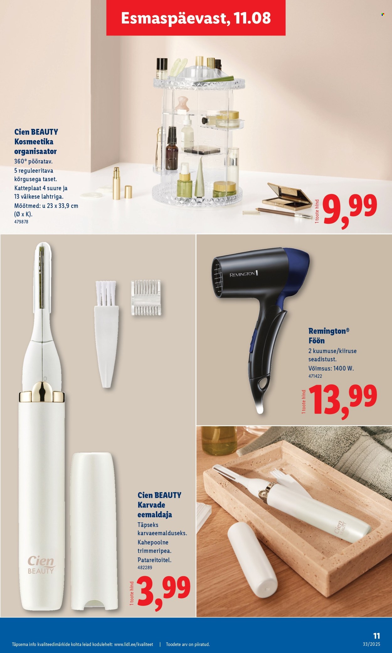 Lidl kliendileht - Tööstuskaupade pakkumised (11.08 - 17.08.2025)