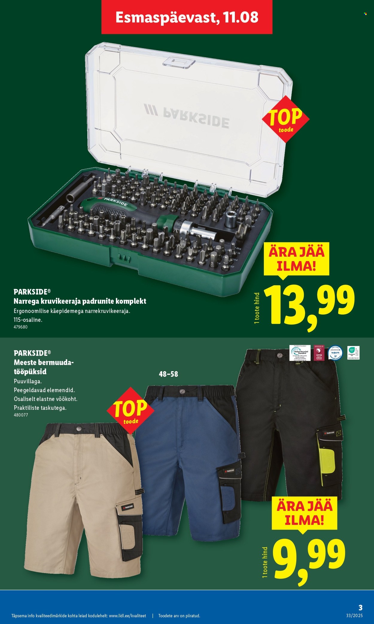 Lidl kliendileht - Tööstuskaupade pakkumised (11.08 - 17.08.2025)