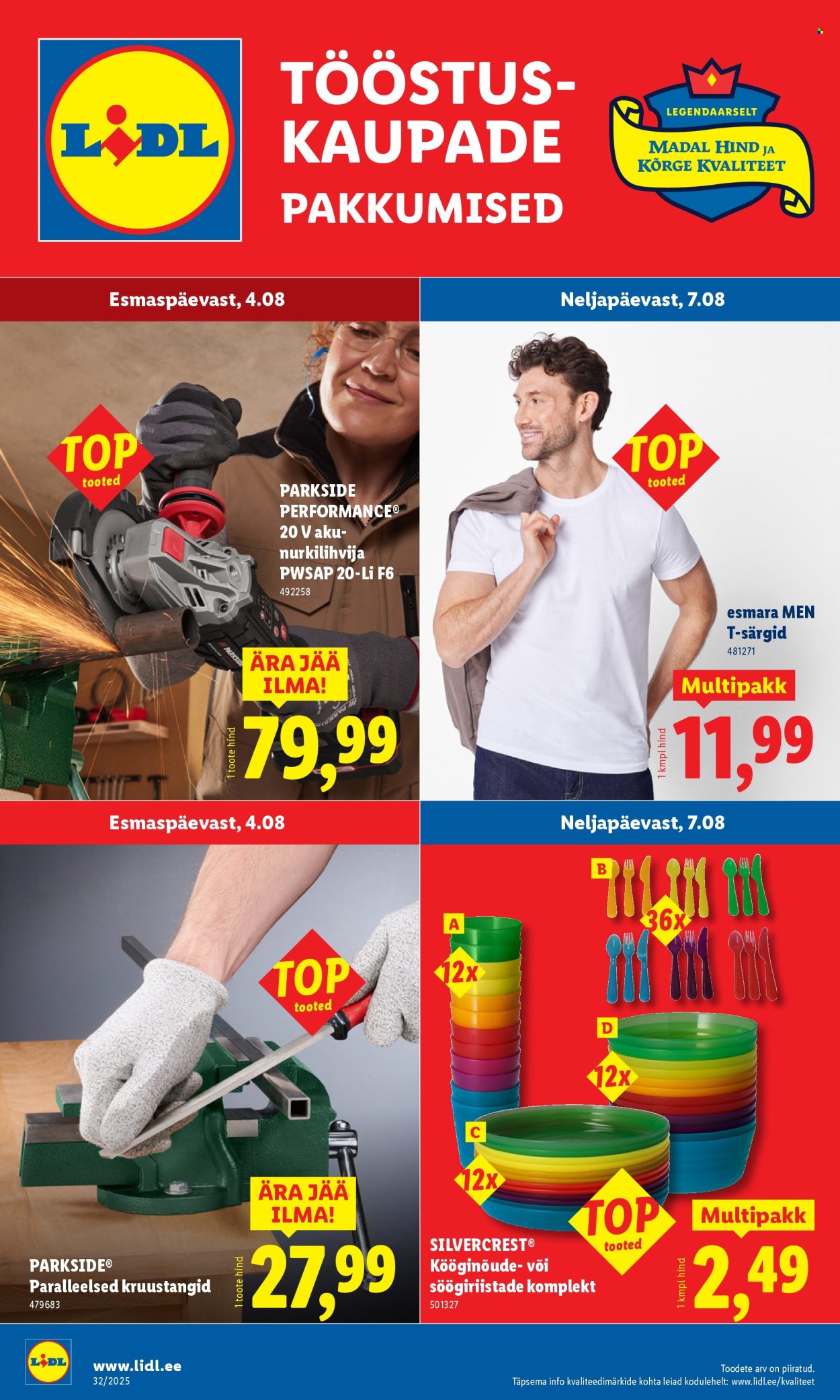 Lidl kliendileht - Tööstuskaupade pakkumised (4.08 - 10.08.2025)