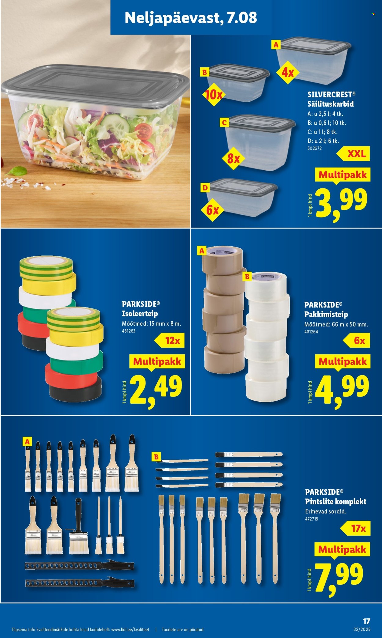 Lidl kliendileht - Tööstuskaupade pakkumised (4.08 - 10.08.2025)