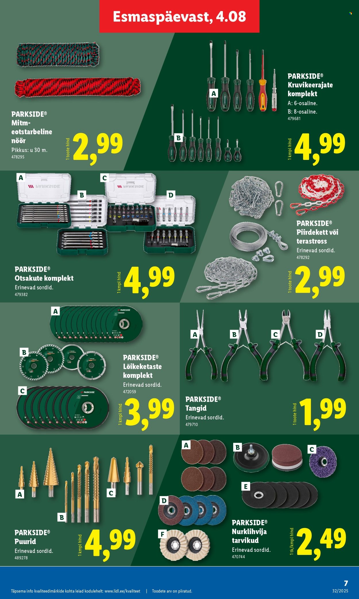 Lidl kliendileht - Tööstuskaupade pakkumised (4.08 - 10.08.2025)