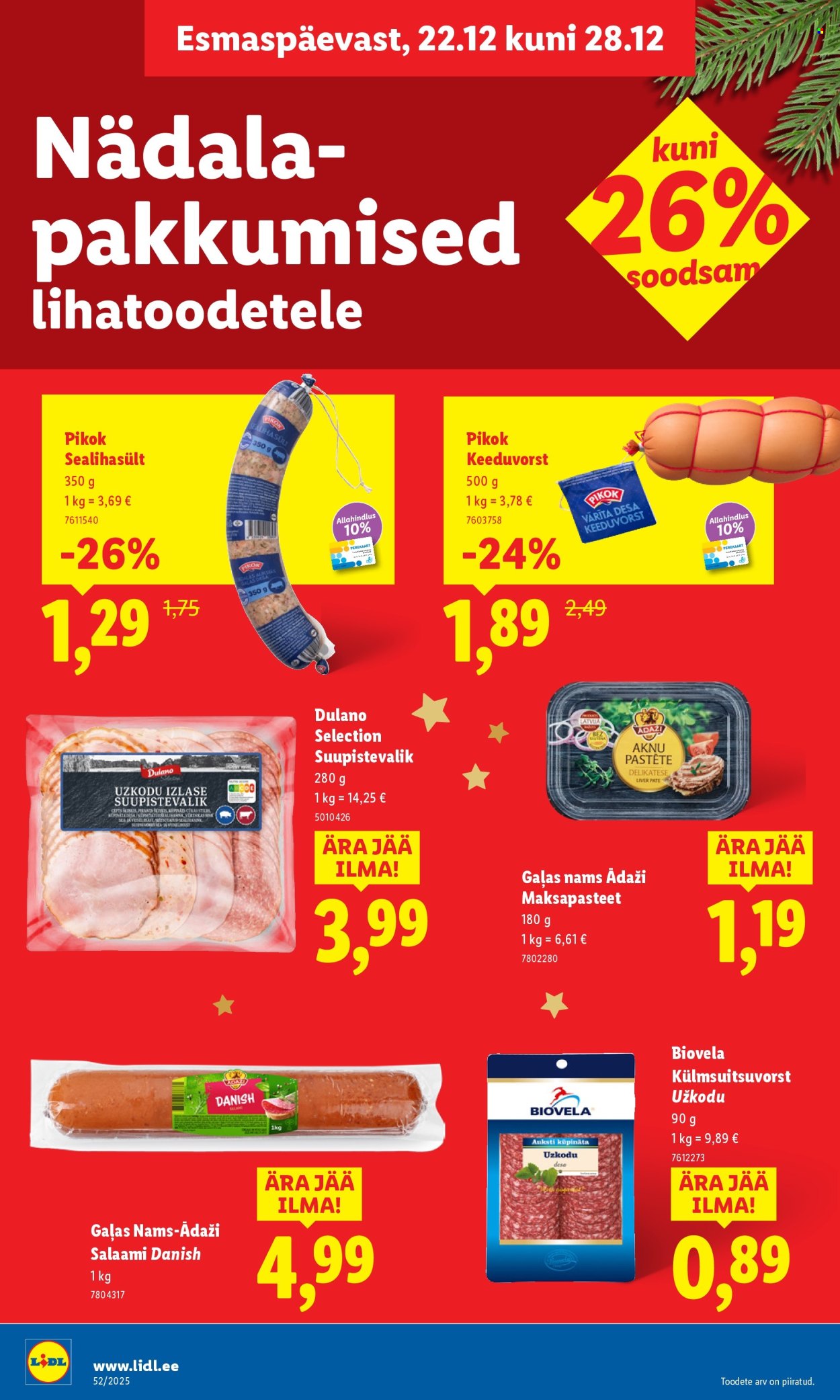 Lidl kliendileht - Kliendileht (22.12 - 28.12.2025)