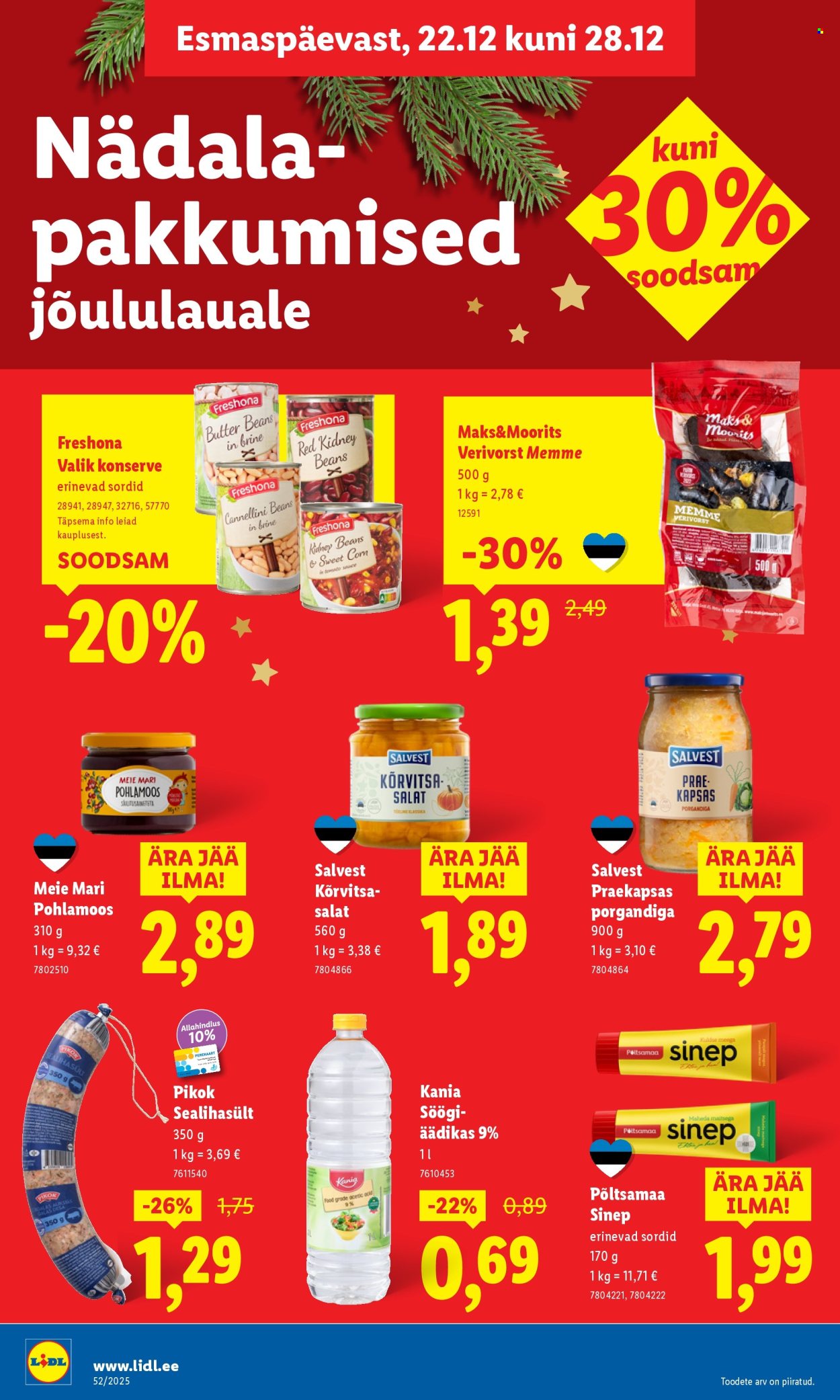 Lidl kliendileht - Kliendileht (22.12 - 28.12.2025)
