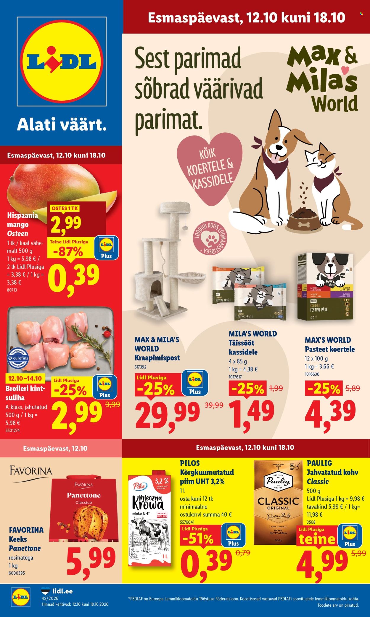 Lidl kliendileht (12.10 - 18.10.2026)
