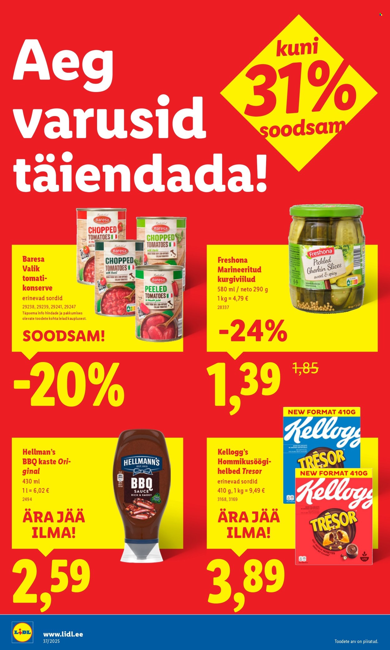 Lidl kliendileht - Nädalalõpu pakkumised (11.09 - 14.09.2025)