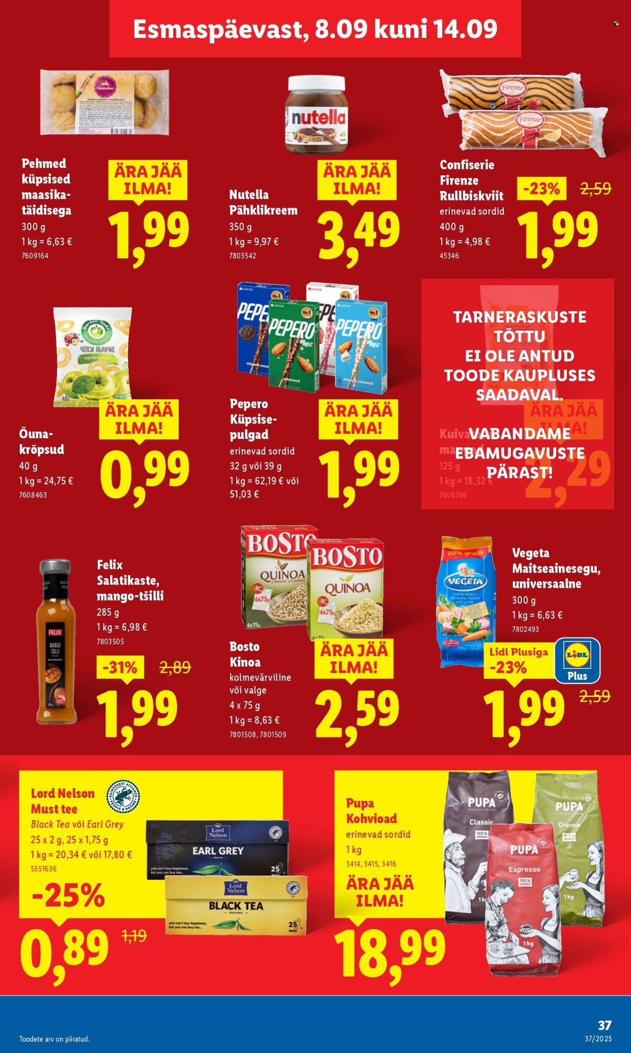 Lidl kliendileht - Nädalalõpu pakkumised (11.09 - 14.09.2025)