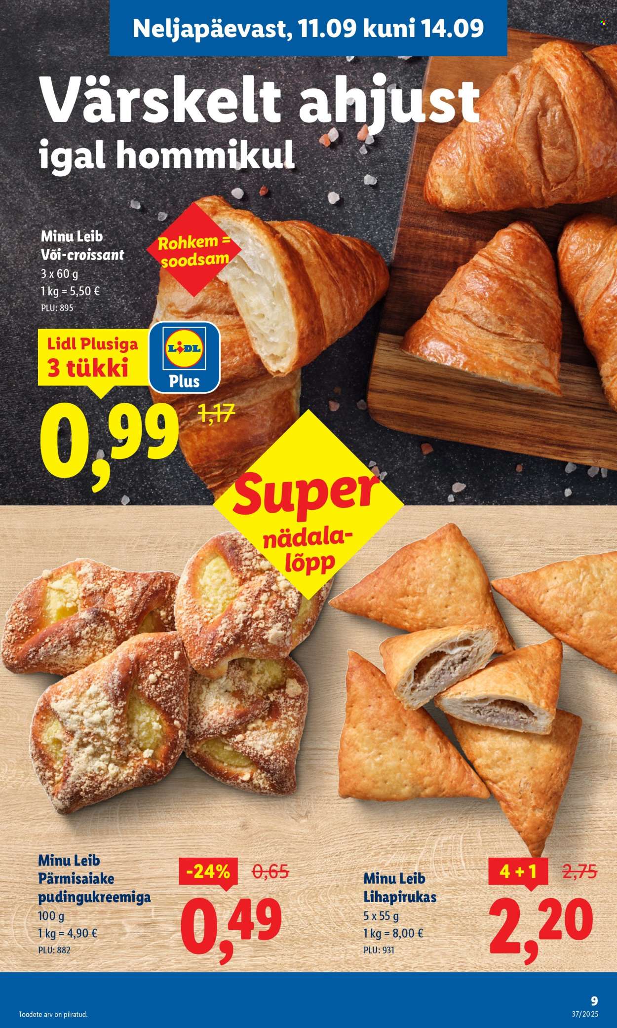 Lidl kliendileht - Nädalalõpu pakkumised (11.09 - 14.09.2025)