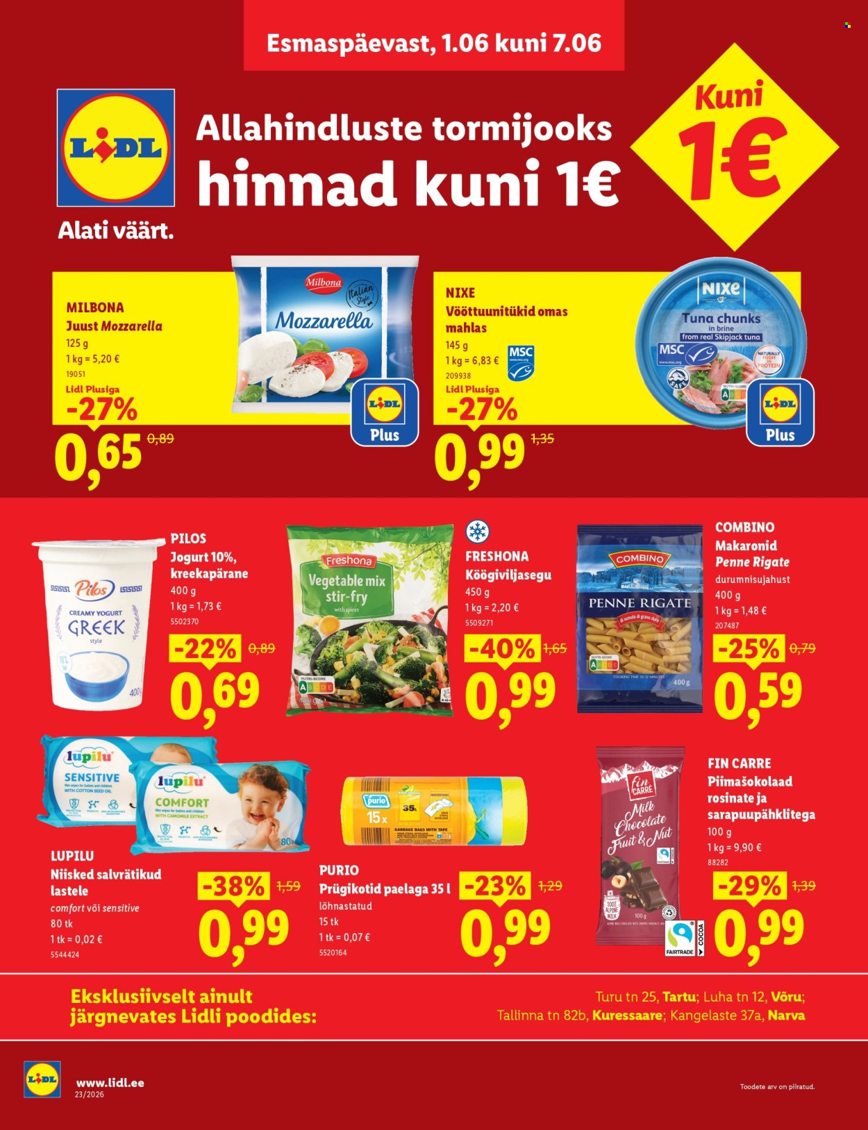 Lidl kliendileht - Allahindluste tormijooks (1.06 - 7.06.2026)