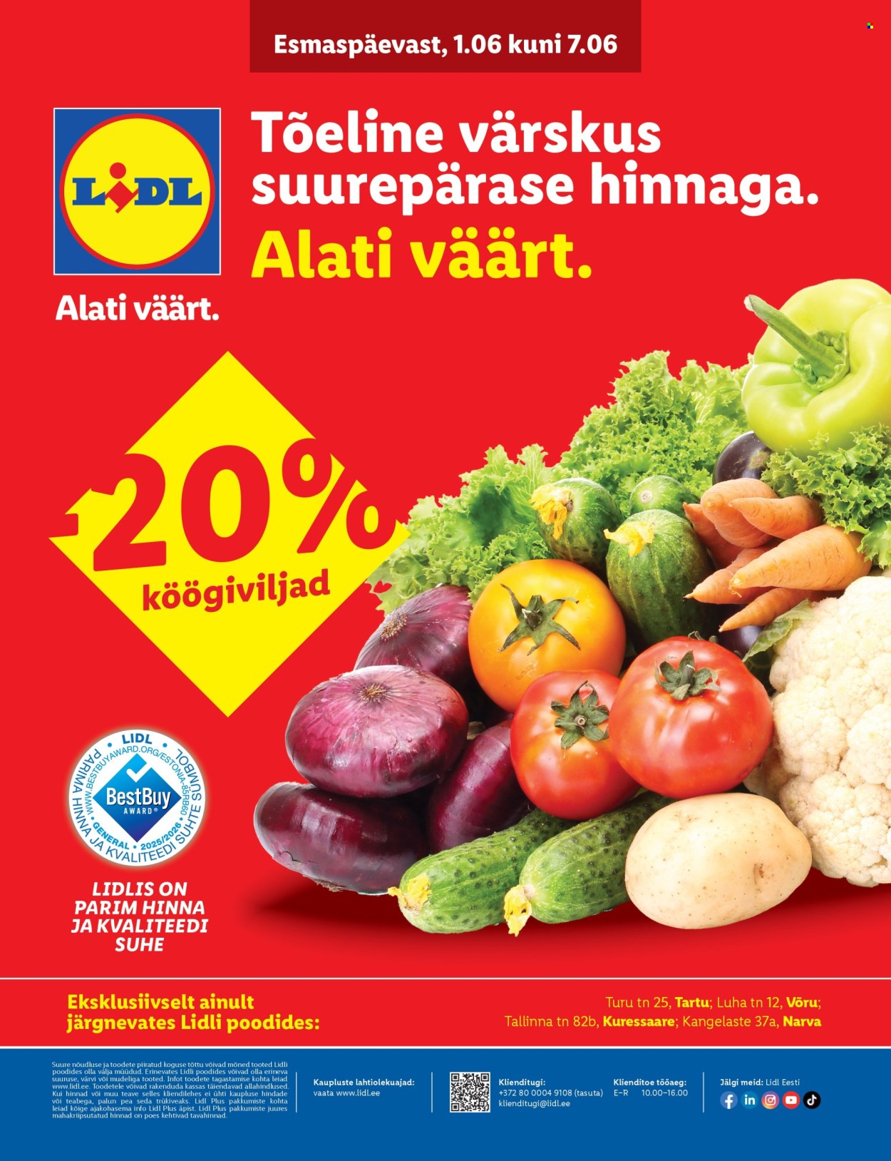 Lidl kliendileht - Allahindluste tormijooks (1.06 - 7.06.2026)