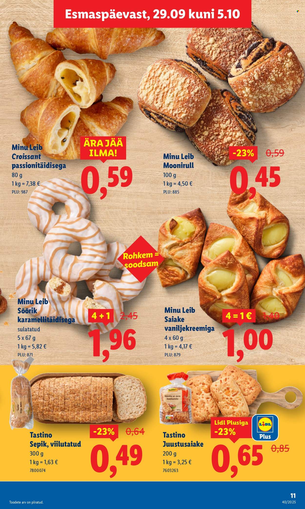 Lidl kliendileht - Nädalalõpu pakkumised (2.10 - 5.10.2025)