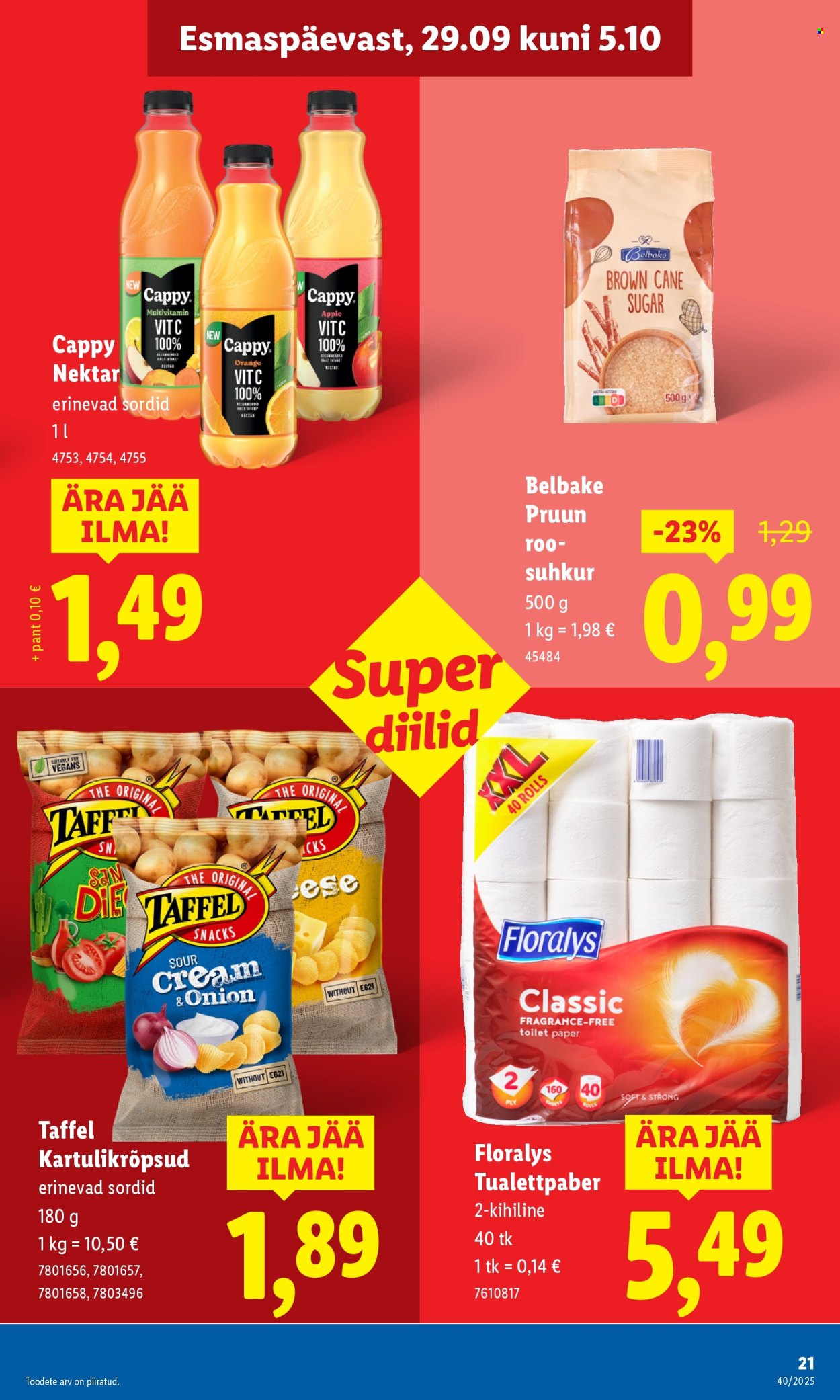 Lidl kliendileht - Nädalalõpu pakkumised (2.10 - 5.10.2025)