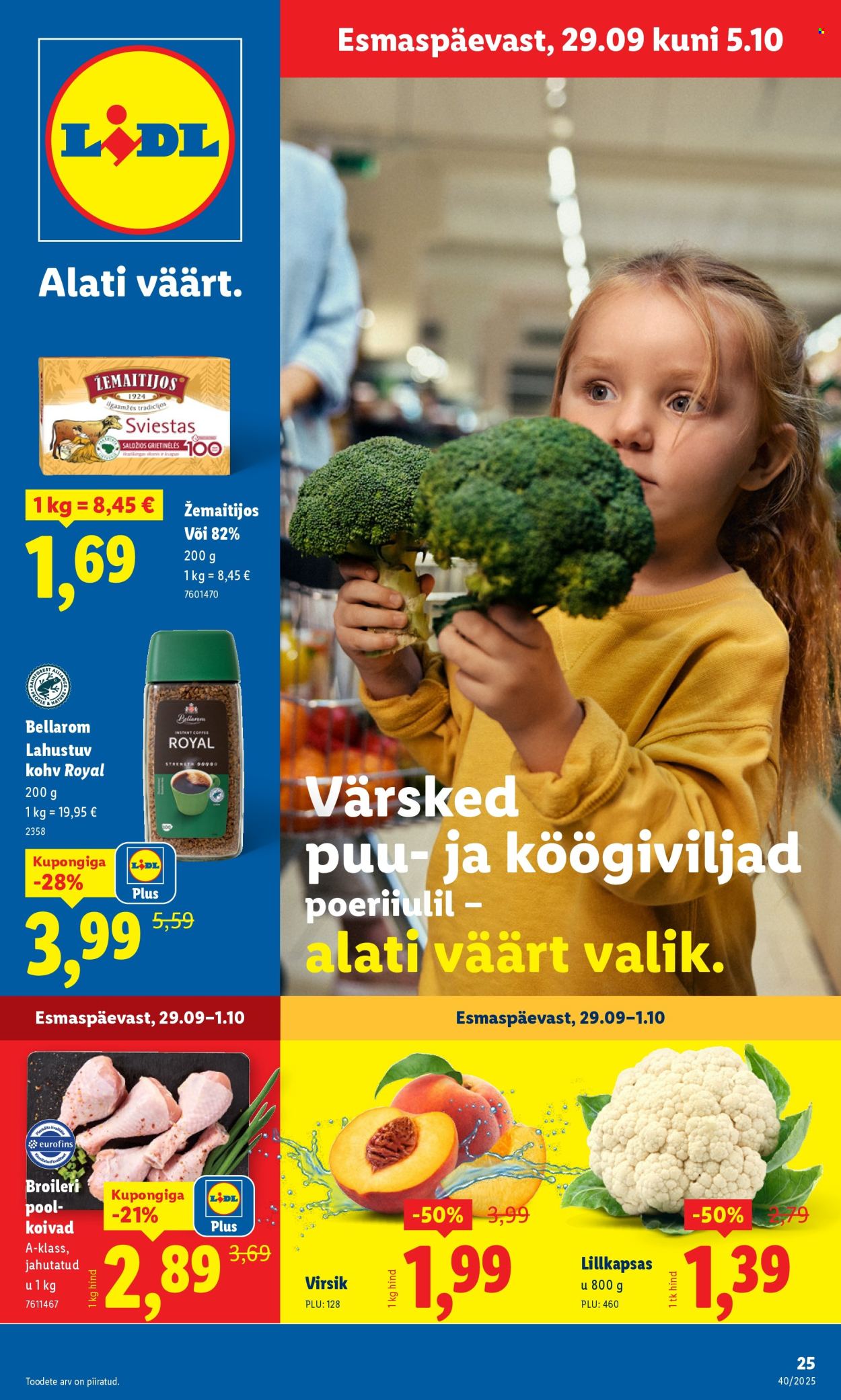 Lidl kliendileht - Nädalalõpu pakkumised (2.10 - 5.10.2025)