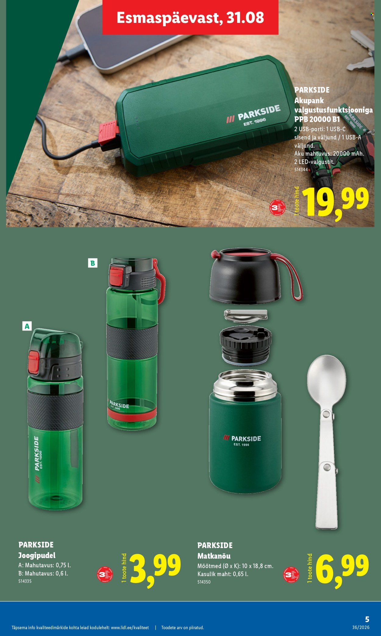 Lidl kliendileht (31.08 - 6.09.2026)