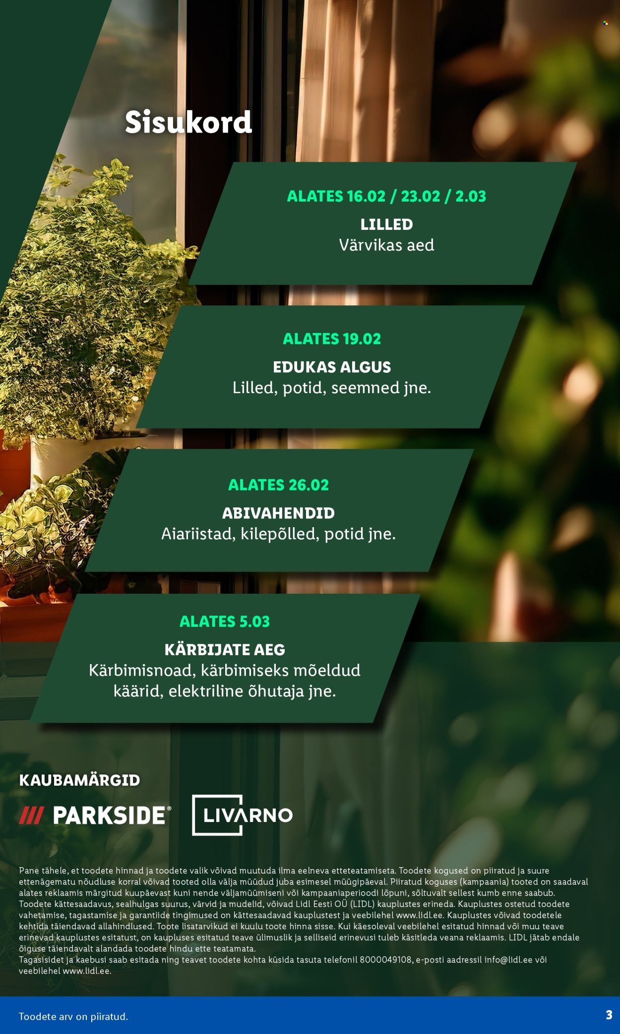 Lidl kliendileht - Aiakataloog (16.02 - 26.02.2026)