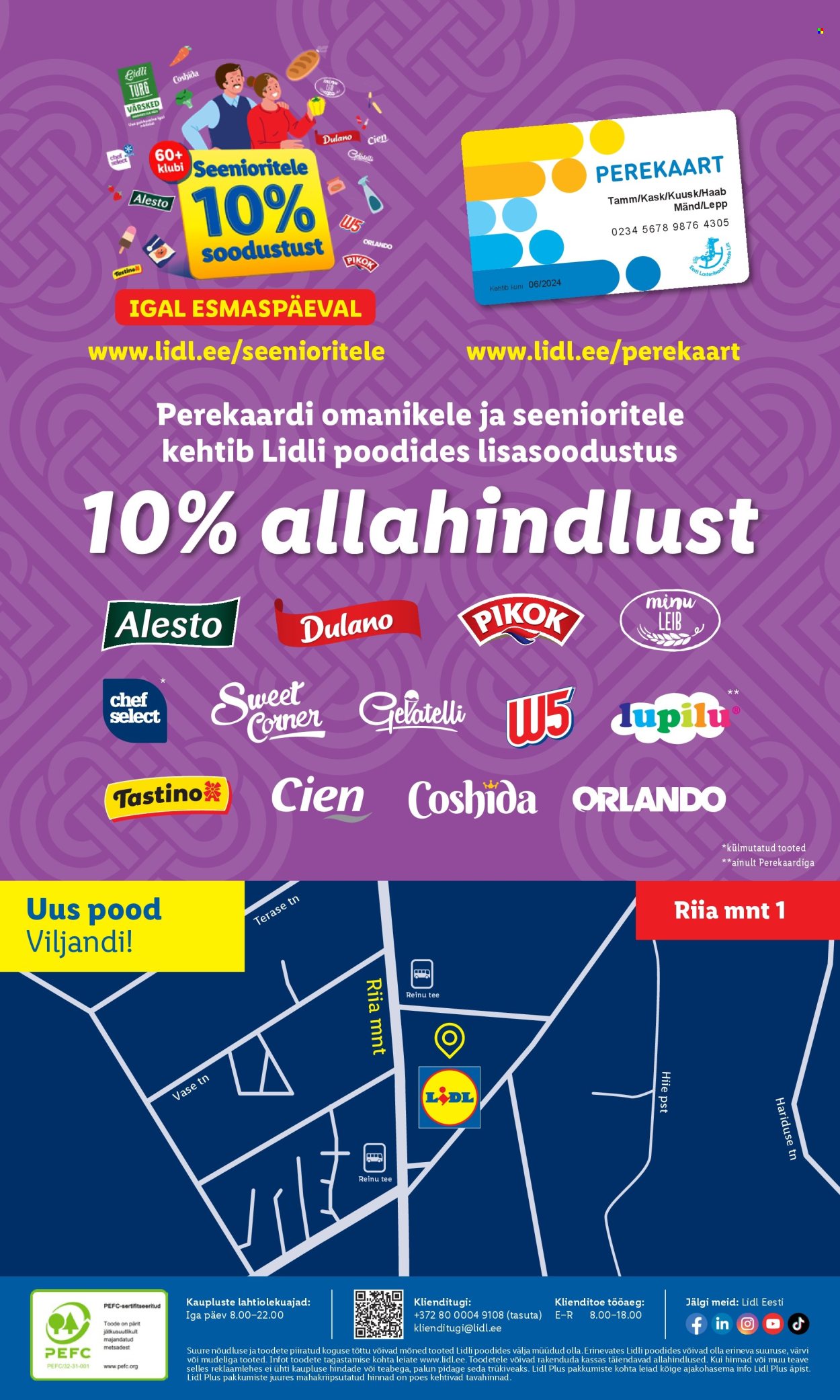 Lidl kliendileht - Viljandi, Riia mnt 1 (3.11 - 9.11.2025)