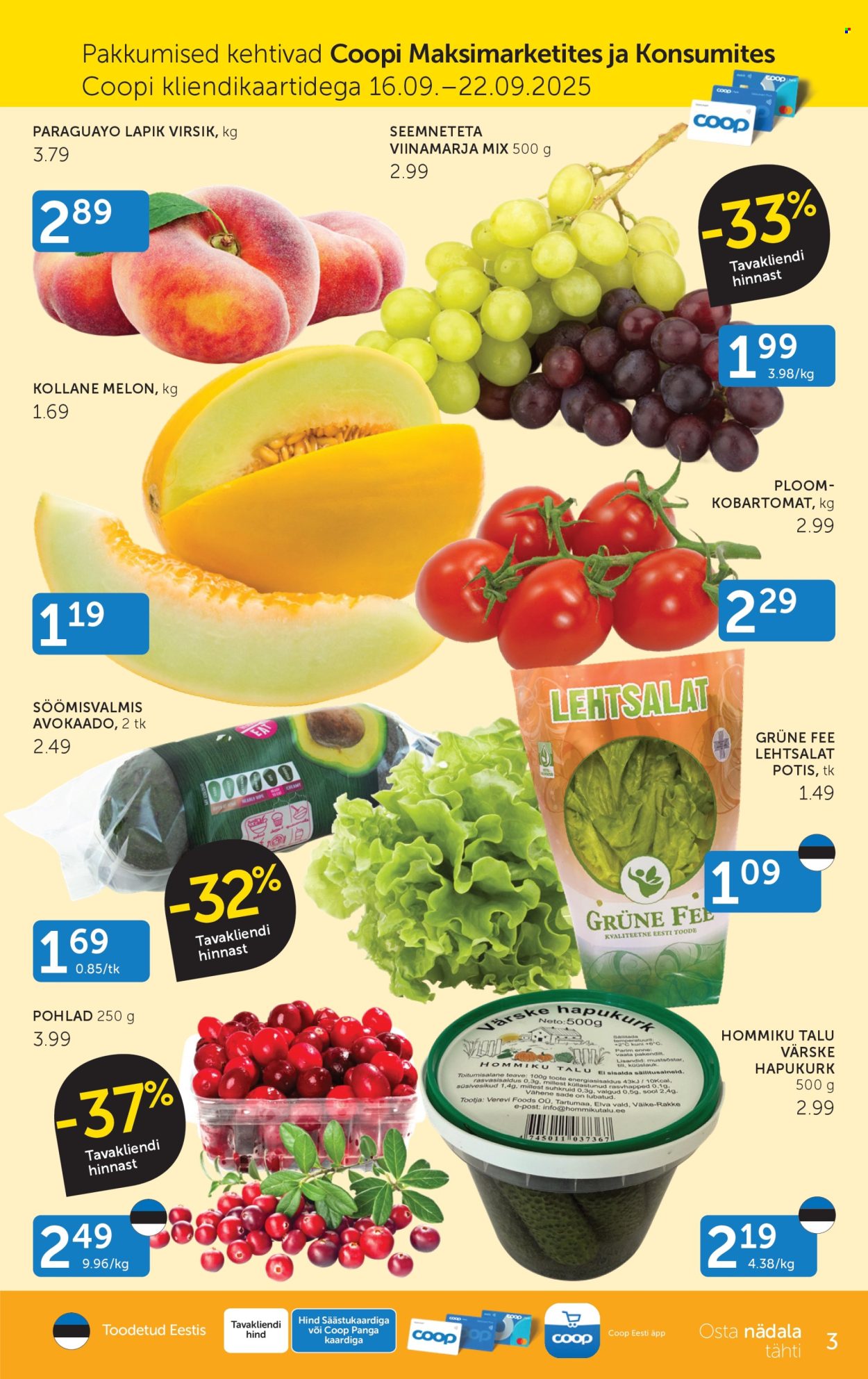 Coop kliendileht (16.09 - 22.09.2025)