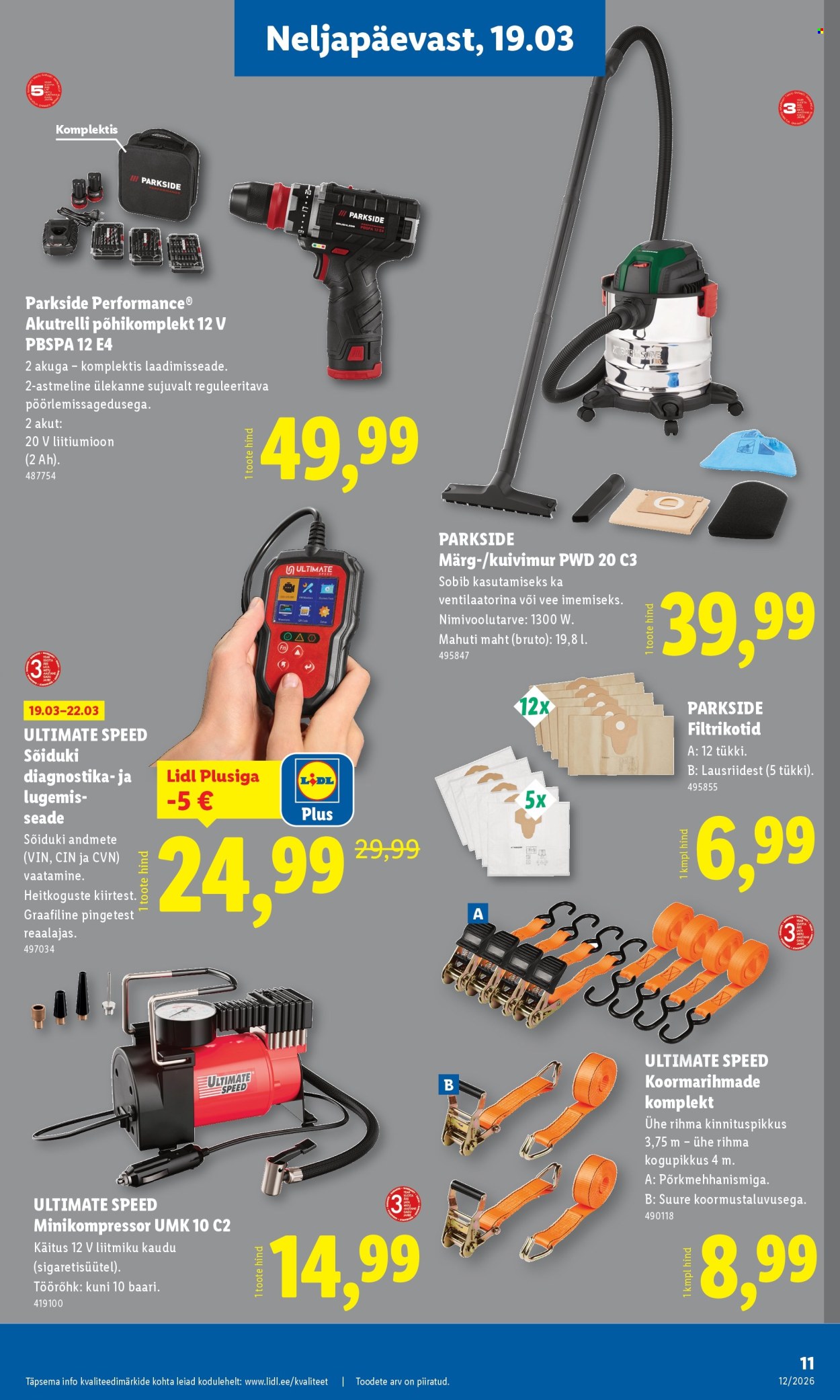 Lidl kliendileht - Tööstuskaupade pakkumised (16.03 - 22.03.2026)