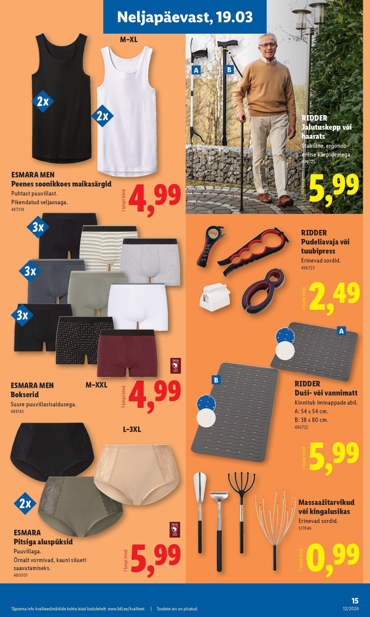 Lidl kliendileht - Tööstuskaupade pakkumised (16.03 - 22.03.2026)