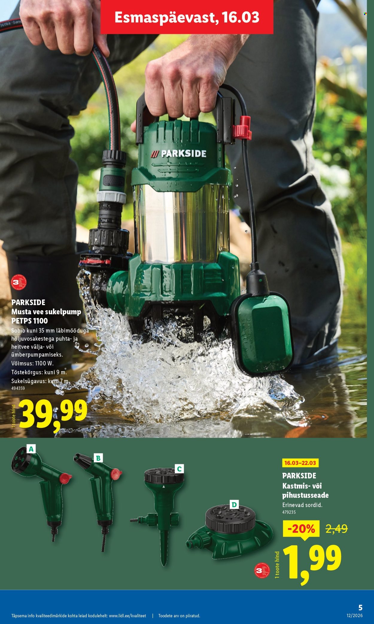 Lidl kliendileht - Tööstuskaupade pakkumised (16.03 - 22.03.2026)