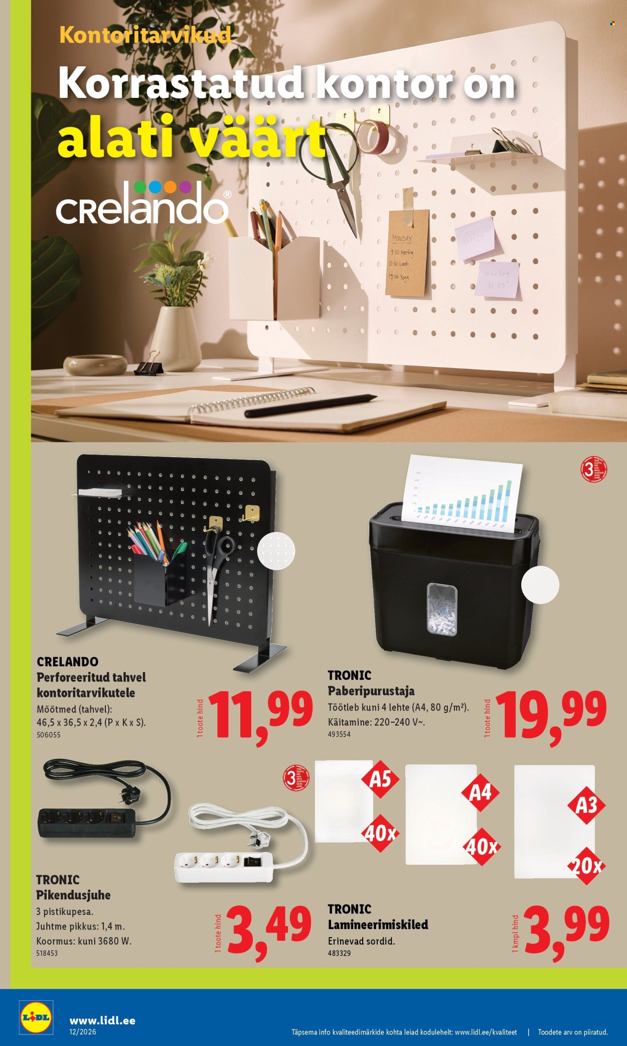 Lidl kliendileht - Tööstuskaupade pakkumised (16.03 - 22.03.2026)