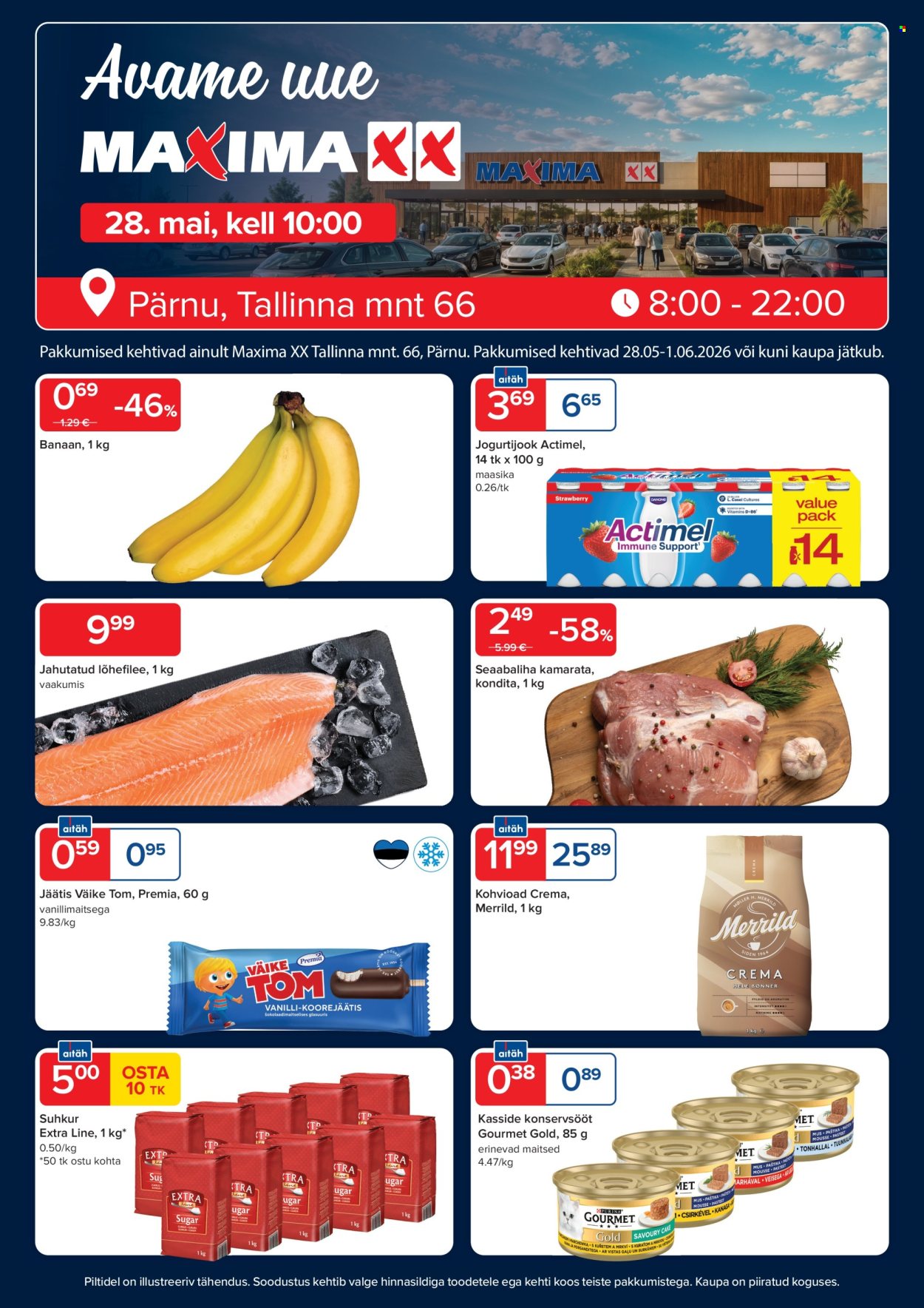 Maxima kliendileht - Pärnu Maxima XX avamispakkumised (28.05 - 1.06.2026)