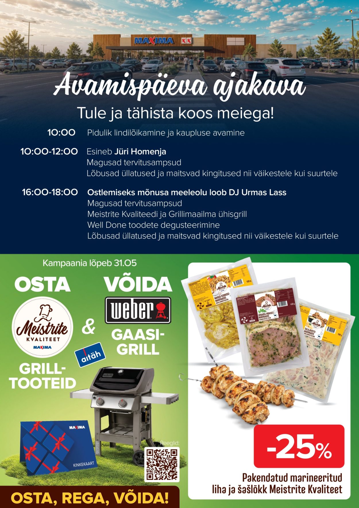 Maxima kliendileht - Pärnu Maxima XX avamispakkumised (28.05 - 1.06.2026)