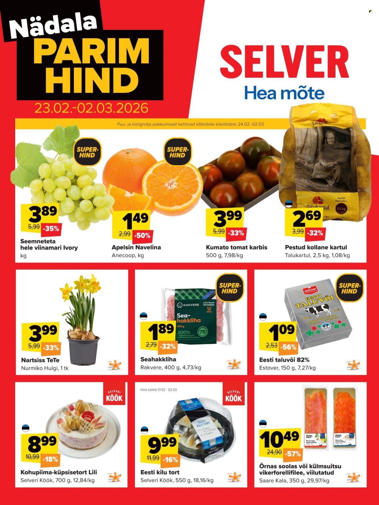 Selver kliendileht - Nädala parim hind (23.02 - 2.03.2026)