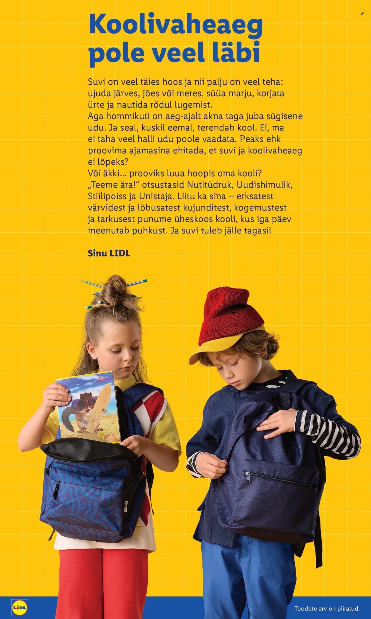 Lidl kliendileht - Koolitarvete kataloog 2025 (19.07 - 11.08.2025)