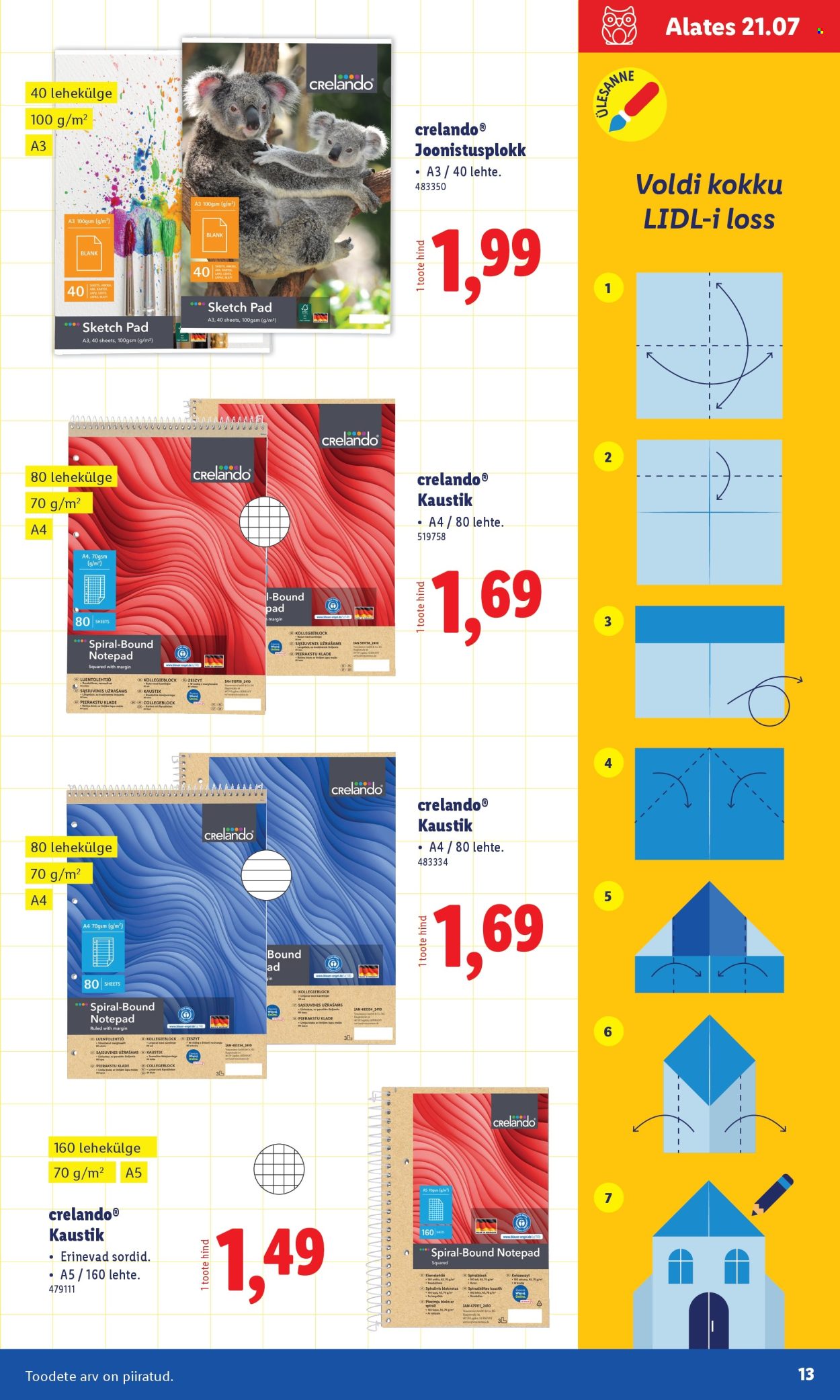 Lidl kliendileht - Koolitarvete kataloog 2025 (19.07 - 11.08.2025)