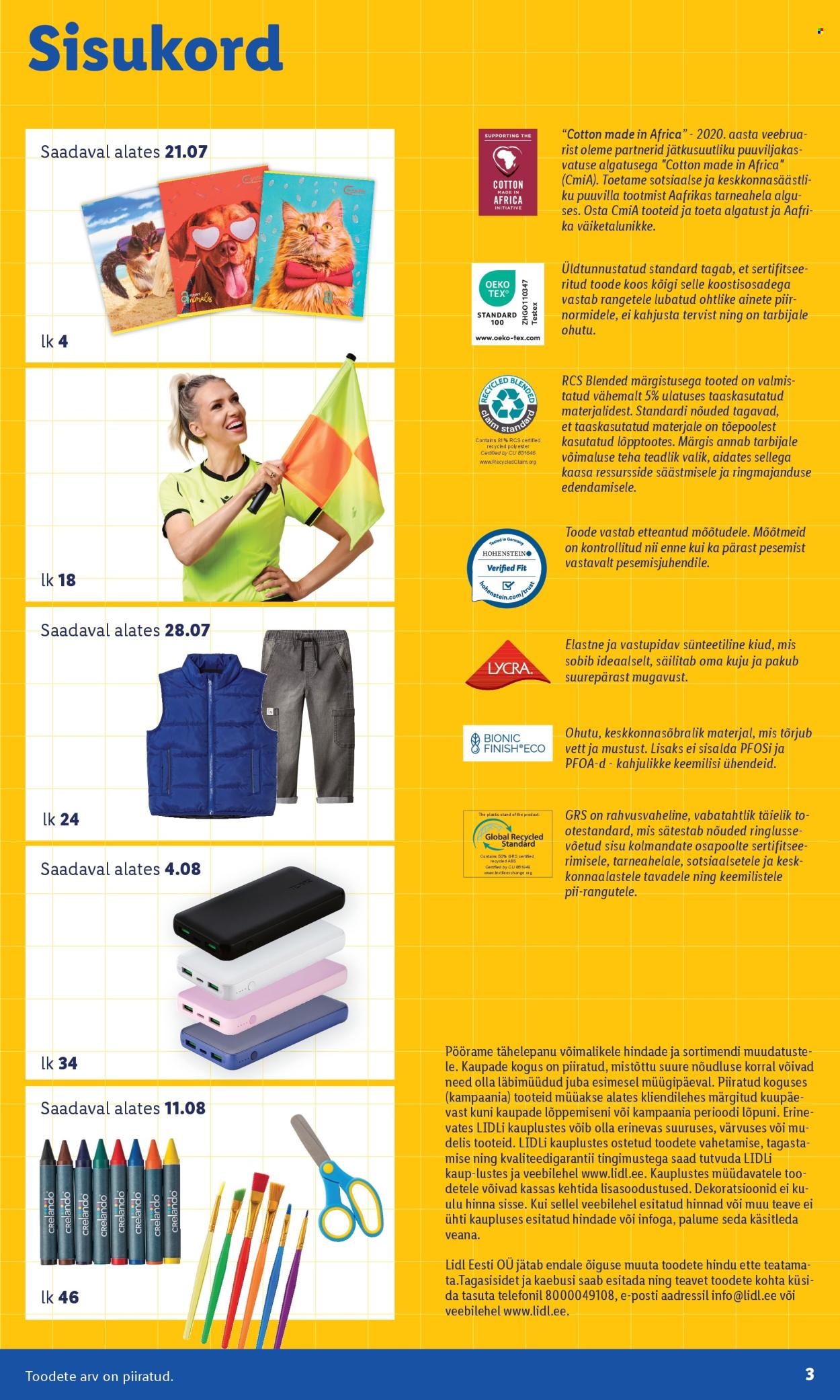 Lidl kliendileht - Koolitarvete kataloog 2025 (19.07 - 11.08.2025)