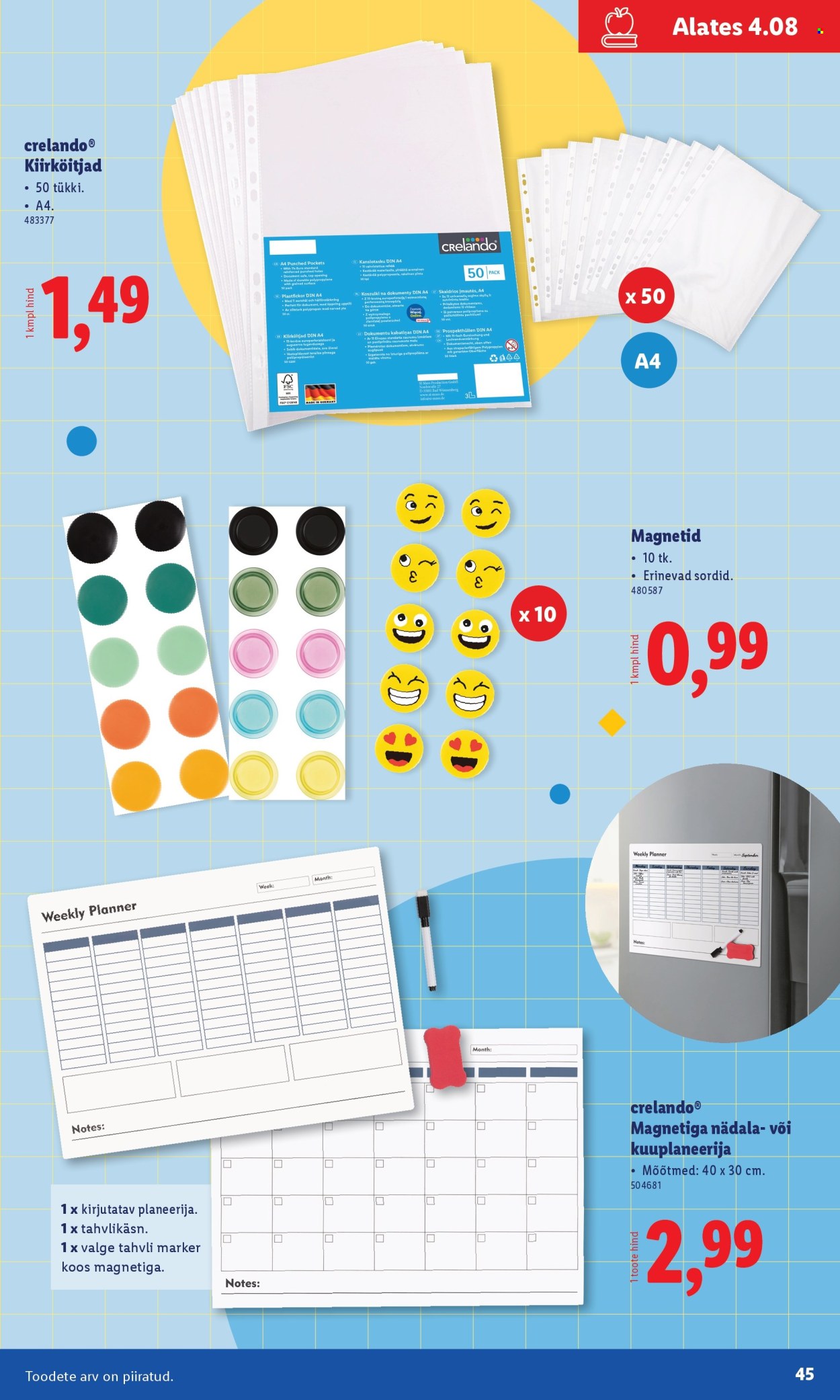 Lidl kliendileht - Koolitarvete kataloog 2025 (19.07 - 11.08.2025)