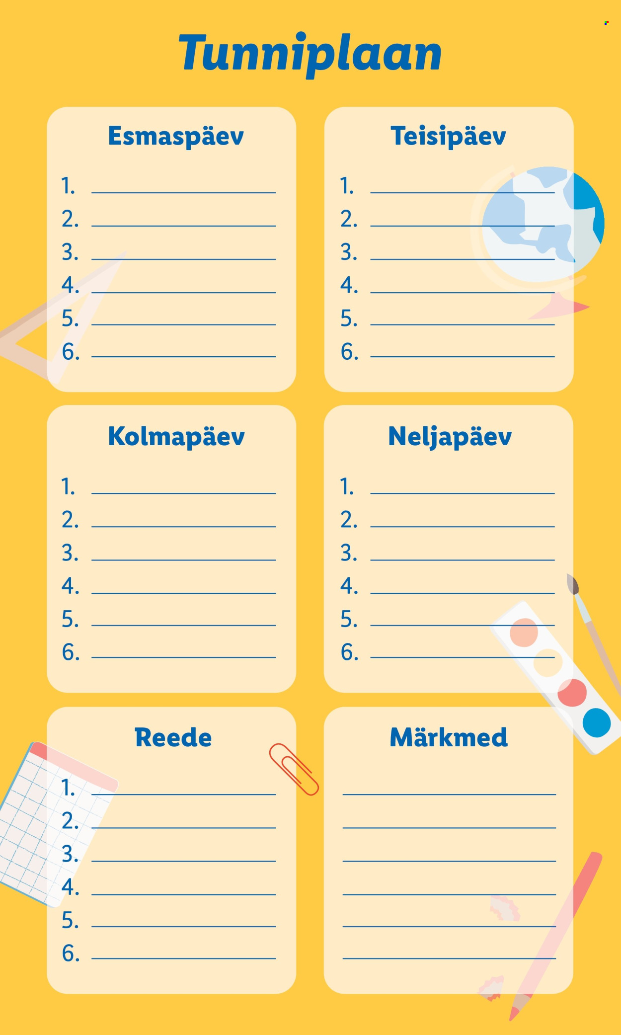 Lidl kliendileht - Koolitarvete kataloog 2025 (19.07 - 11.08.2025)