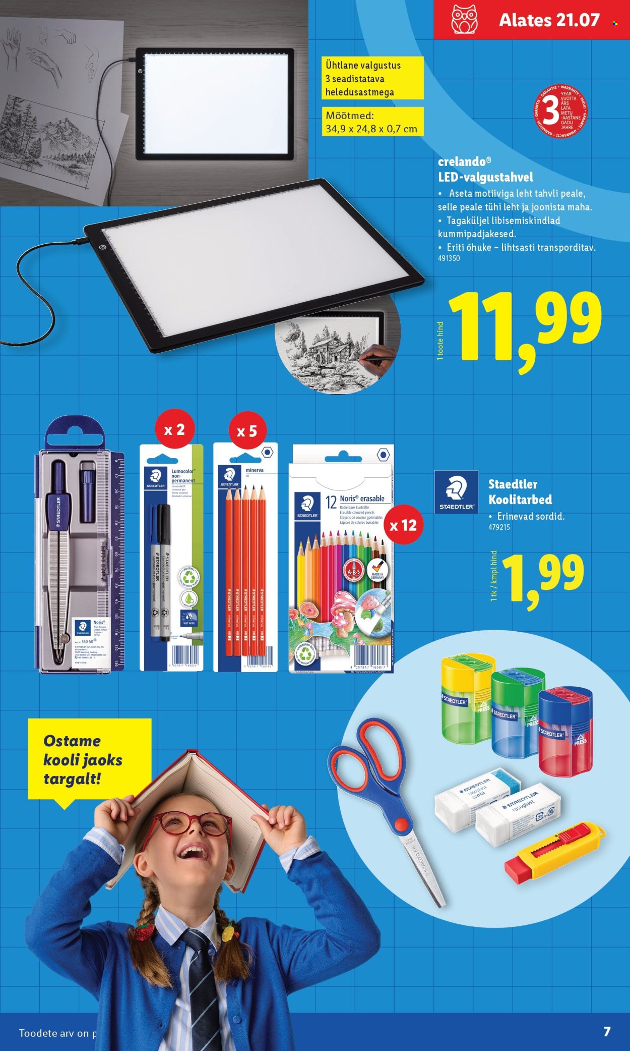 Lidl kliendileht - Koolitarvete kataloog 2025 (19.07 - 11.08.2025)