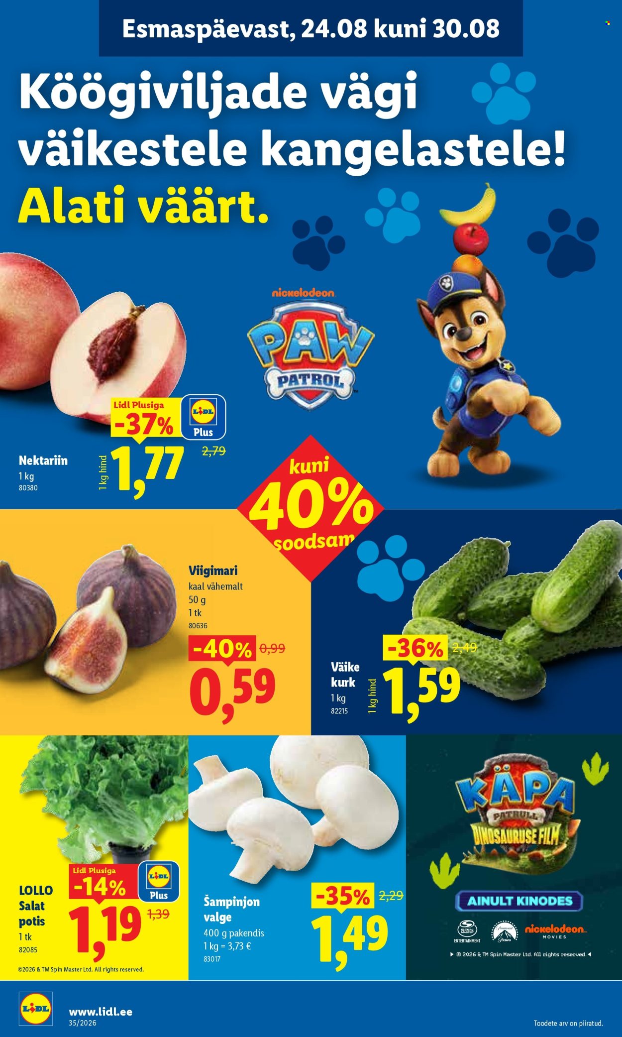 Lidl kliendileht (24.08 - 30.08.2026)