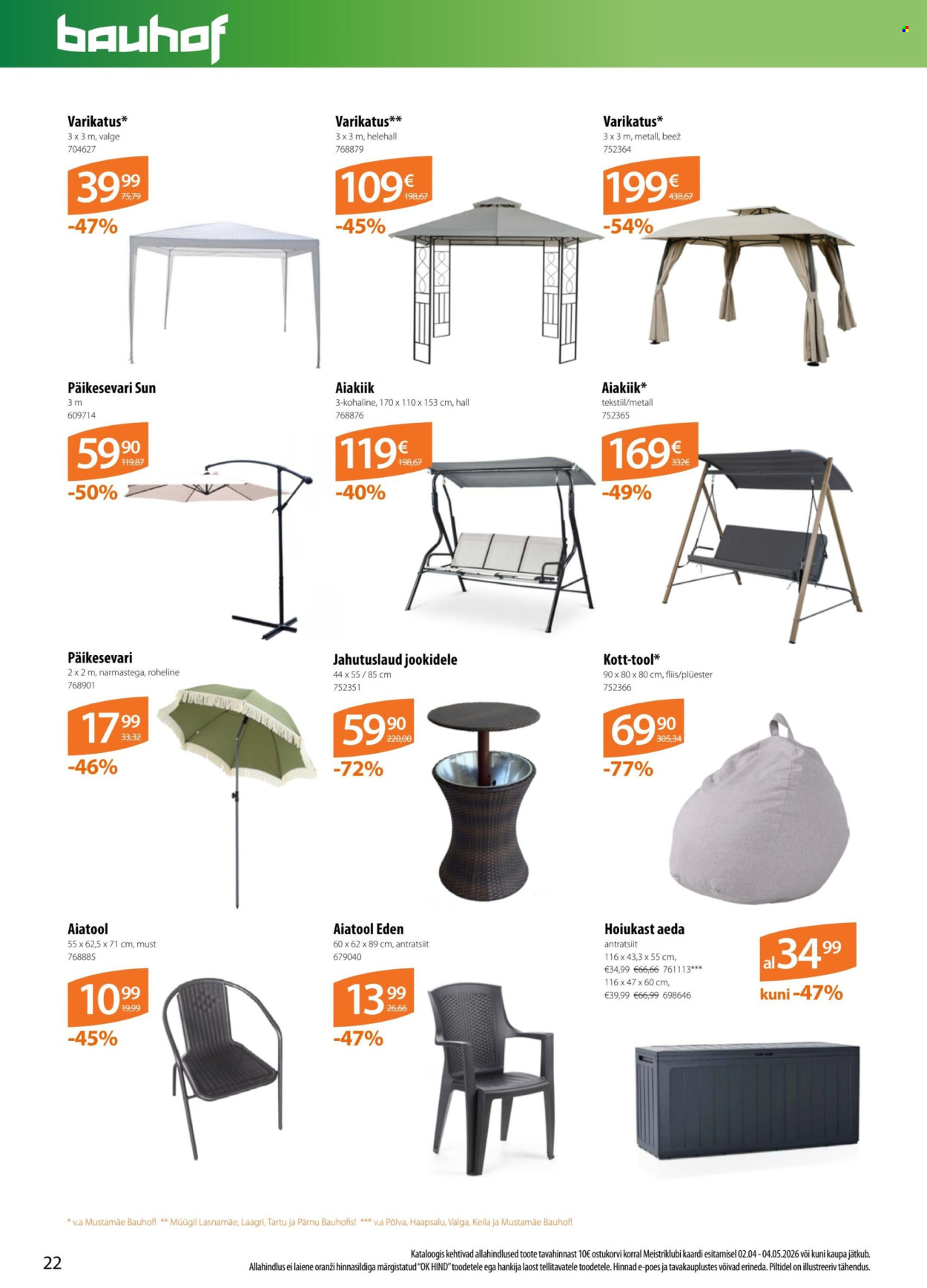 Bauhof kliendileht - Kataloogipakkumised (2.04 - 4.05.2026)