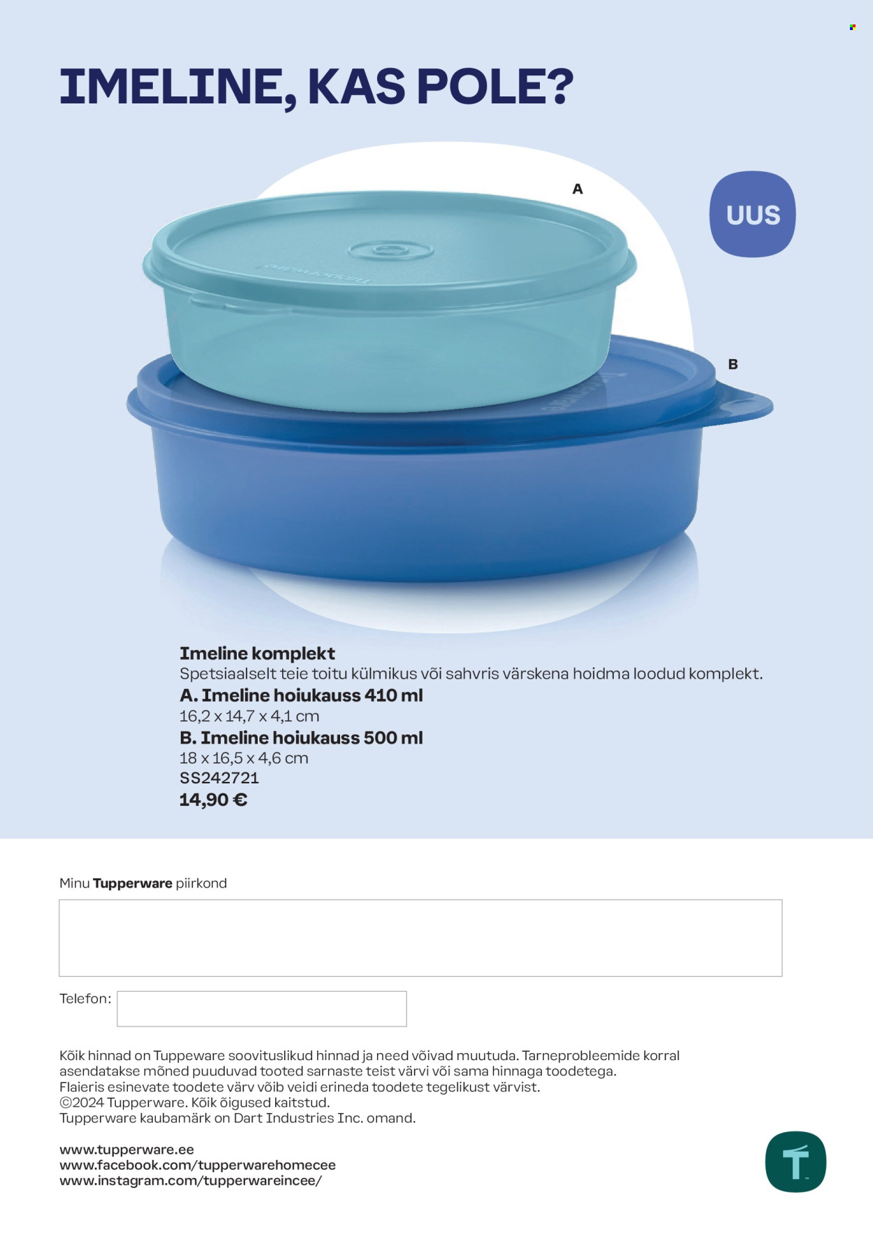 Tupperware kliendileht - Number 07 (1.07 - 4.08.2024)