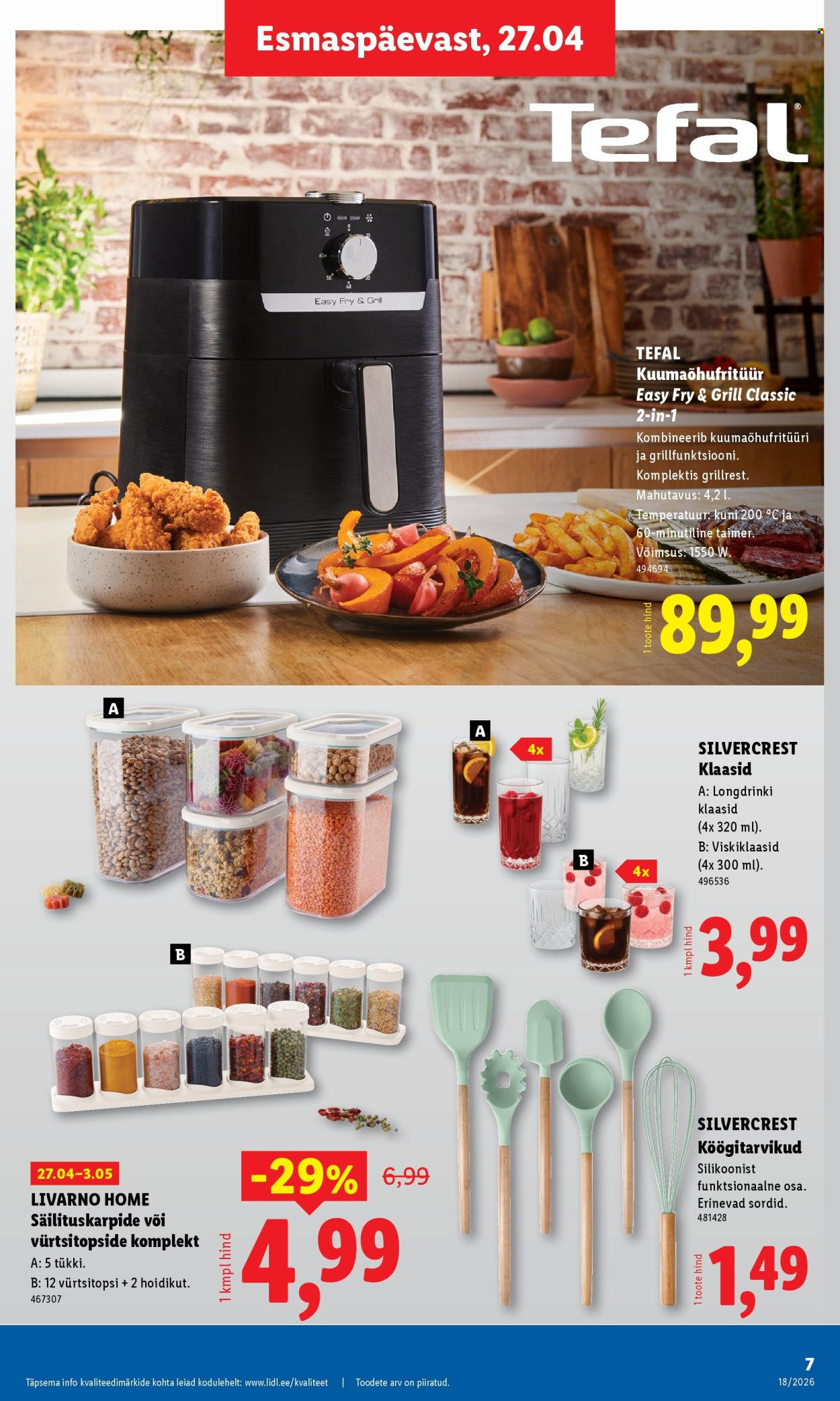 Lidl kliendileht - Tööstuskaupade pakkumised (27.04 - 3.05.2026)