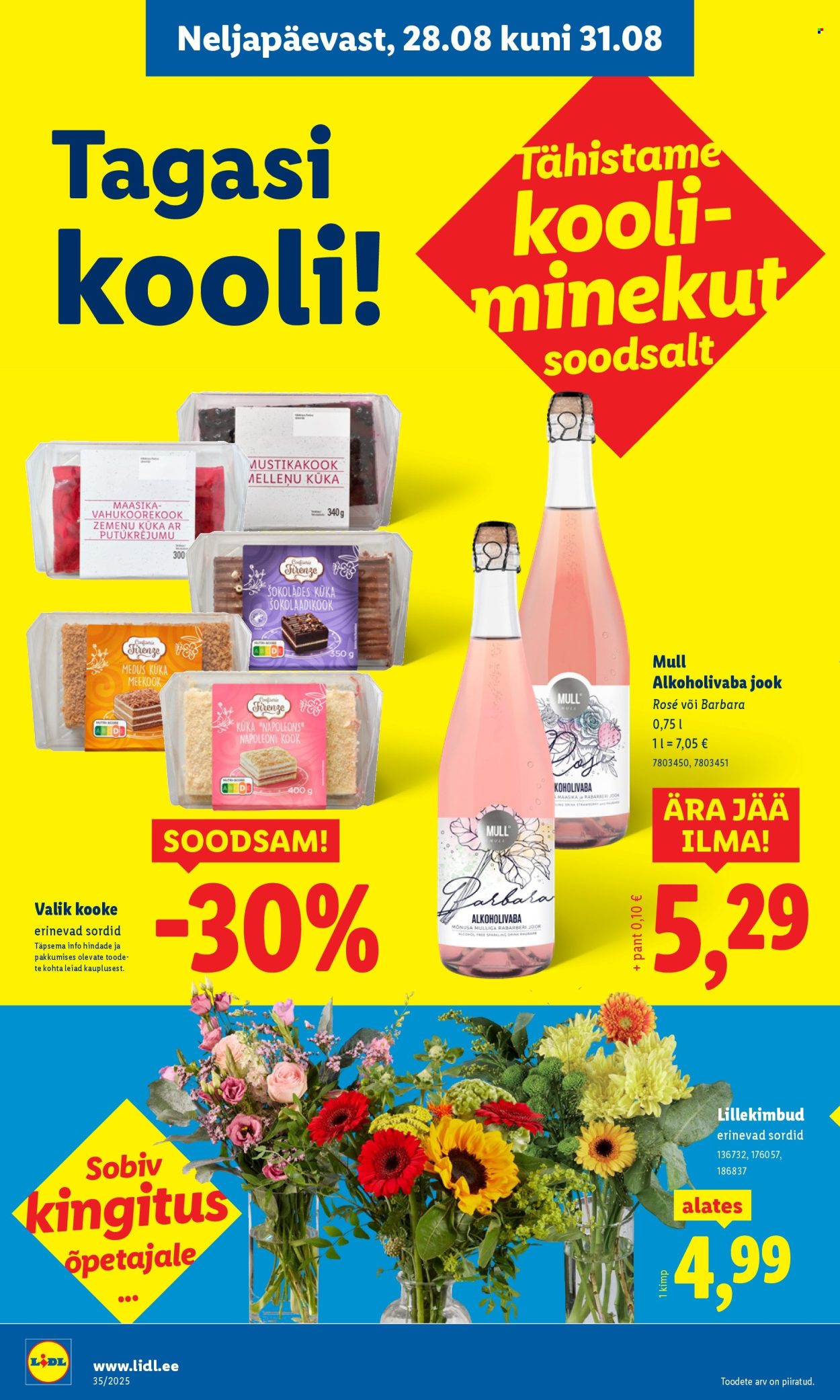 Lidl kliendileht - Nädalalõpu pakkumised (28.08 - 31.08.2025)
