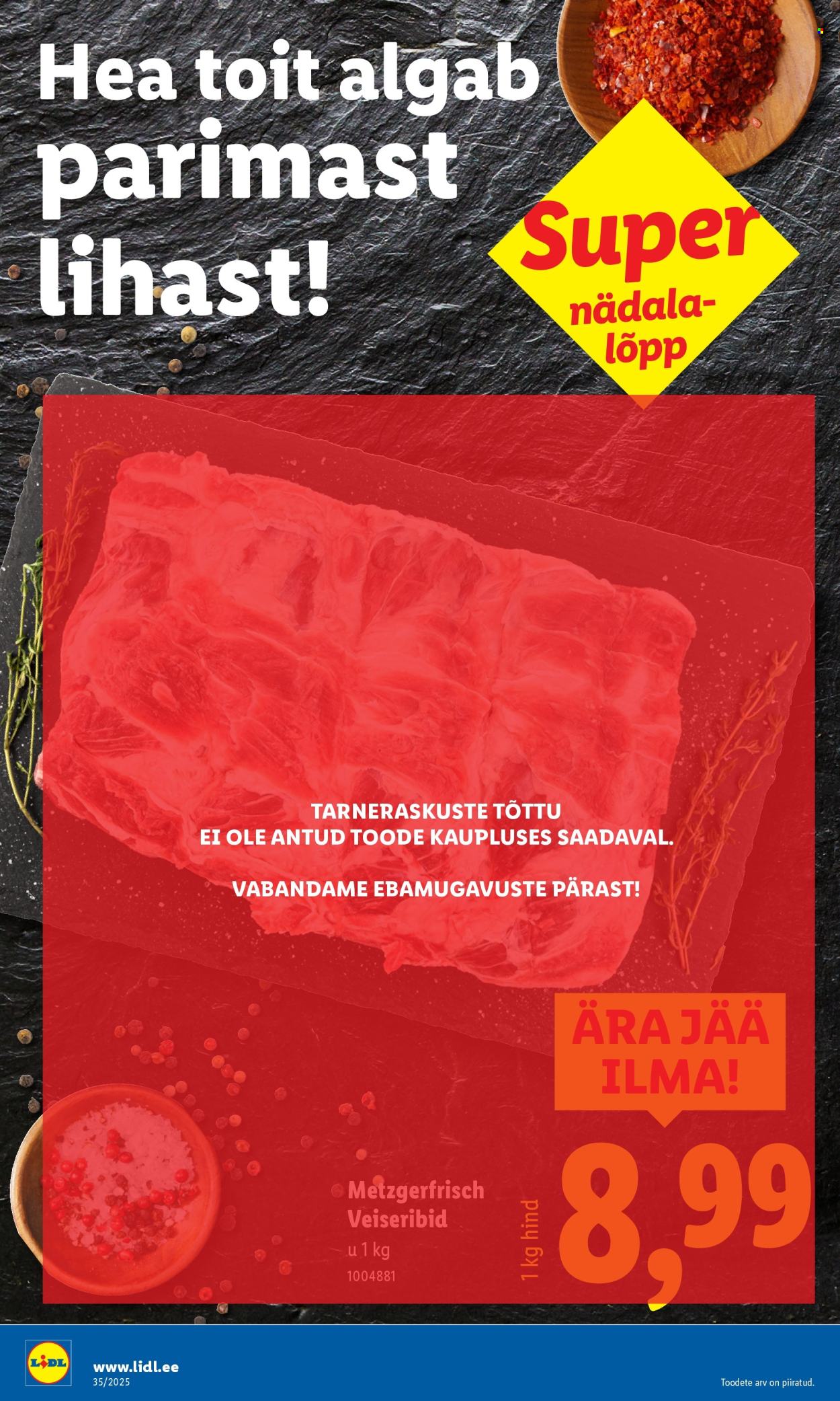 Lidl kliendileht - Nädalalõpu pakkumised (28.08 - 31.08.2025)