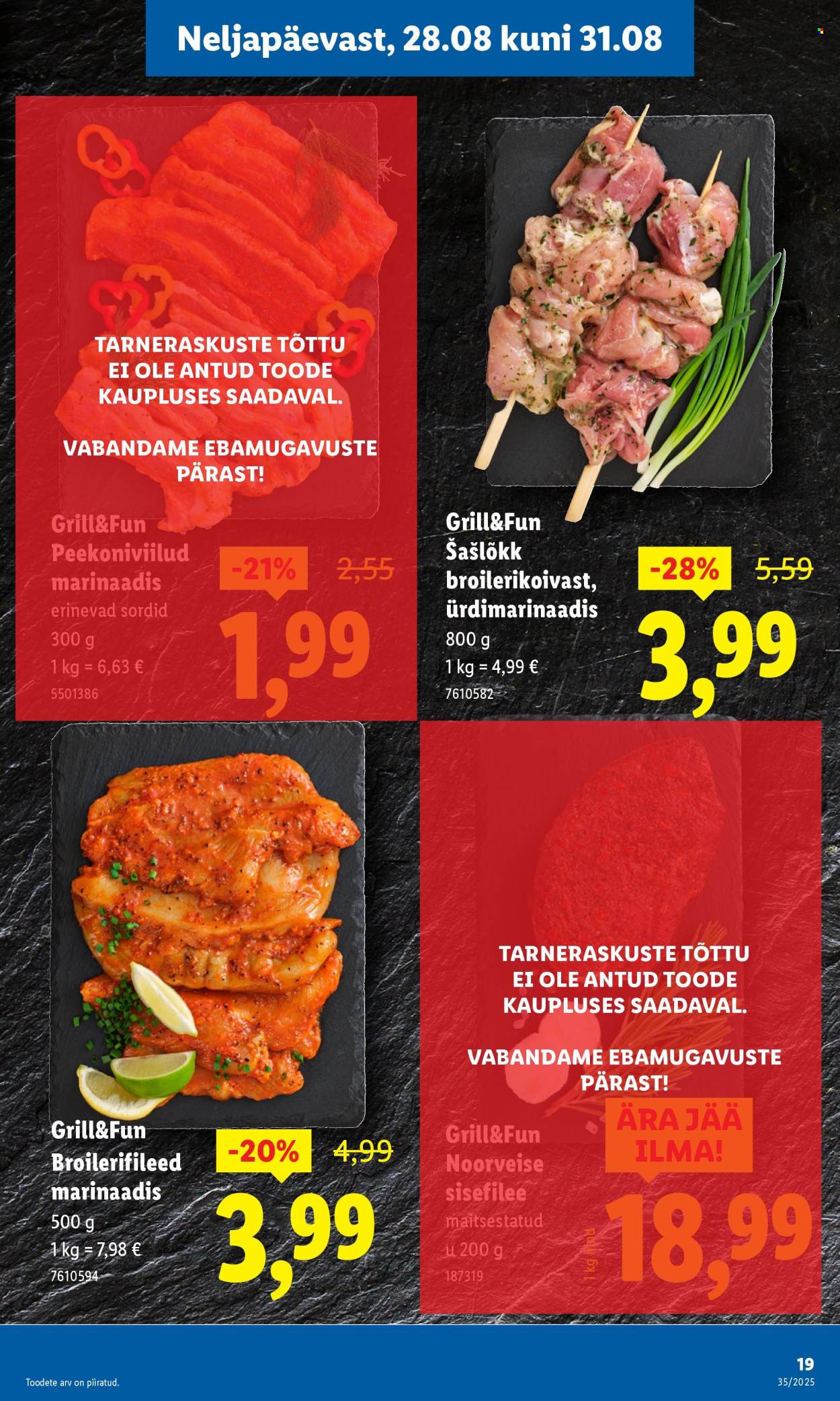 Lidl kliendileht - Nädalalõpu pakkumised (28.08 - 31.08.2025)