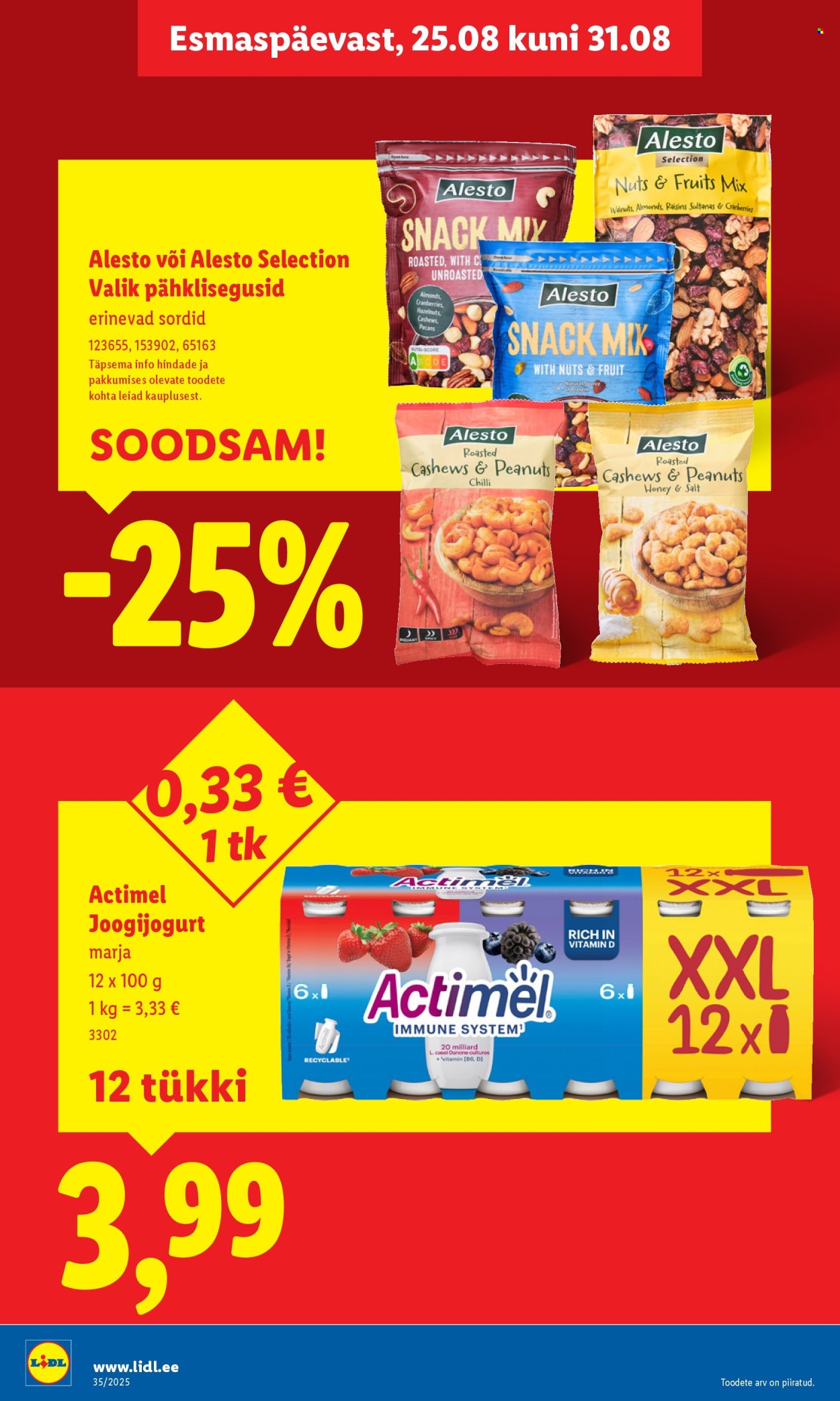 Lidl kliendileht - Nädalalõpu pakkumised (28.08 - 31.08.2025)