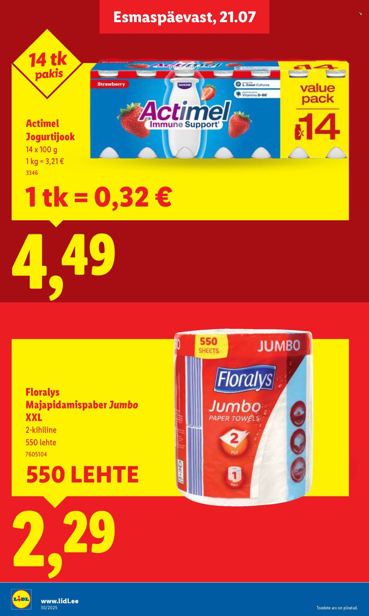 Lidl kliendileht - Kliendileht (21.07 - 27.07.2025)