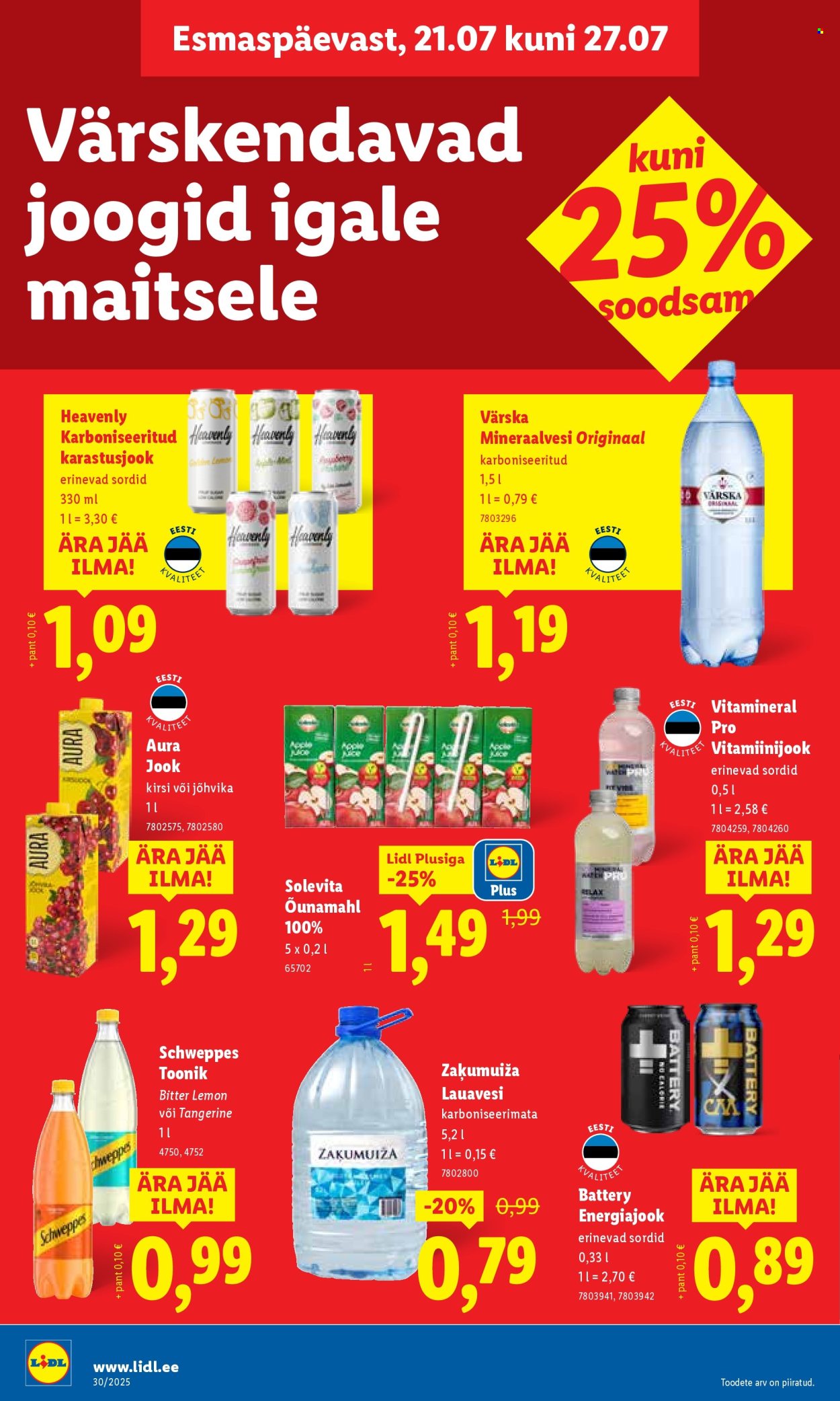 Lidl kliendileht - Kliendileht (21.07 - 27.07.2025)